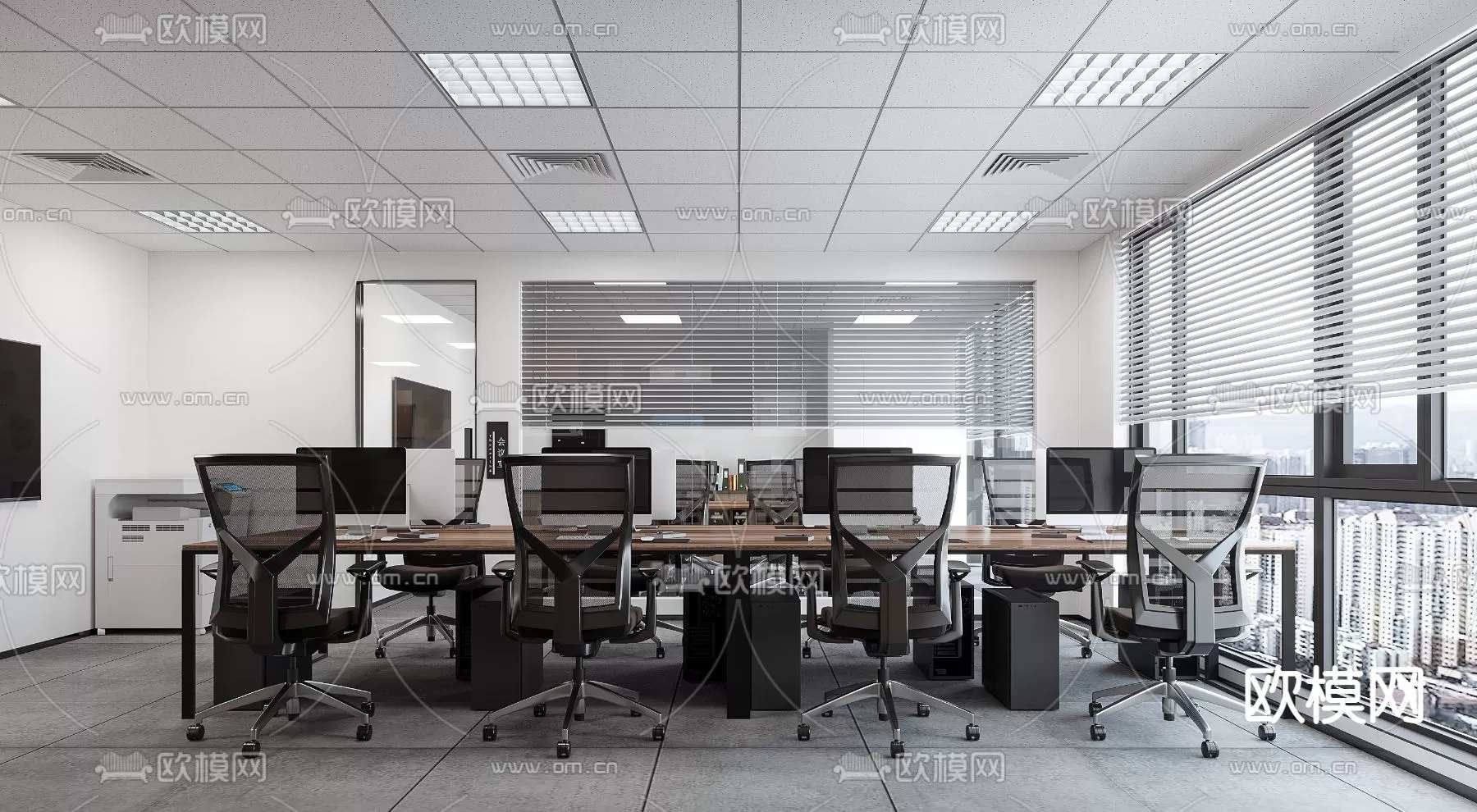 OFFICE ROOM – 3D BLOCK – 3D MODELS – 061