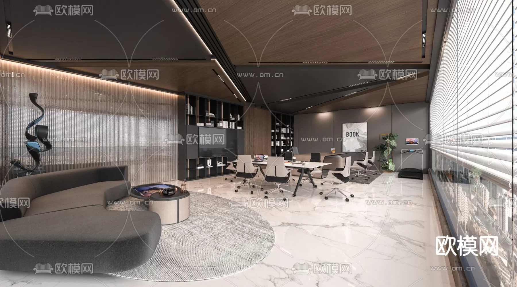 OFFICE ROOM – 3D BLOCK – 3D MODELS – 062