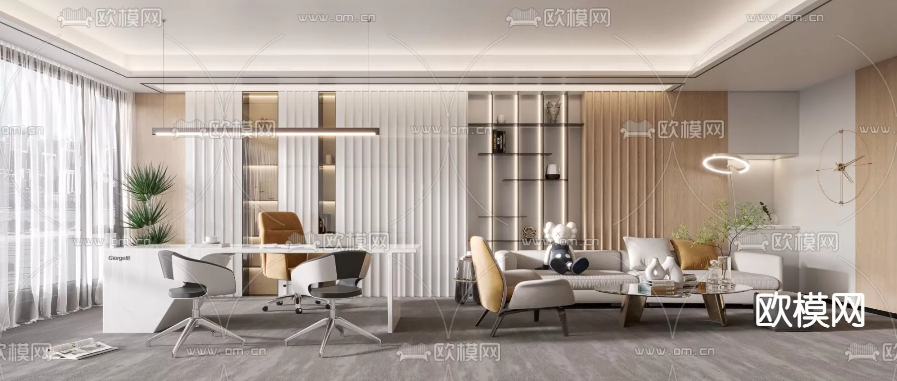 OFFICE ROOM – 3D BLOCK – 3D MODELS – 075