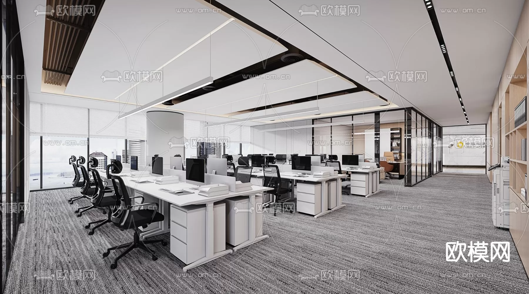 OFFICE ROOM – 3D BLOCK – 3D MODELS – 077