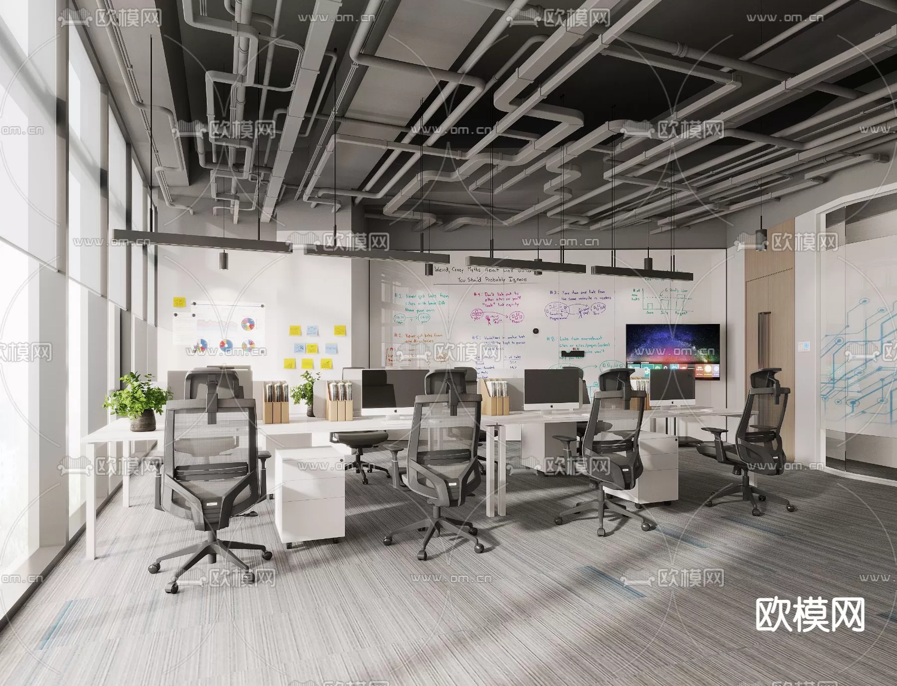 OFFICE ROOM – 3D BLOCK – 3D MODELS – 090