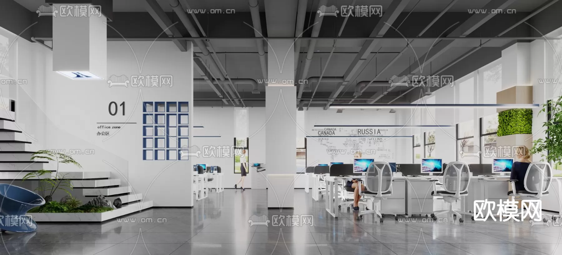 OFFICE ROOM – 3D BLOCK – 3D MODELS – 120