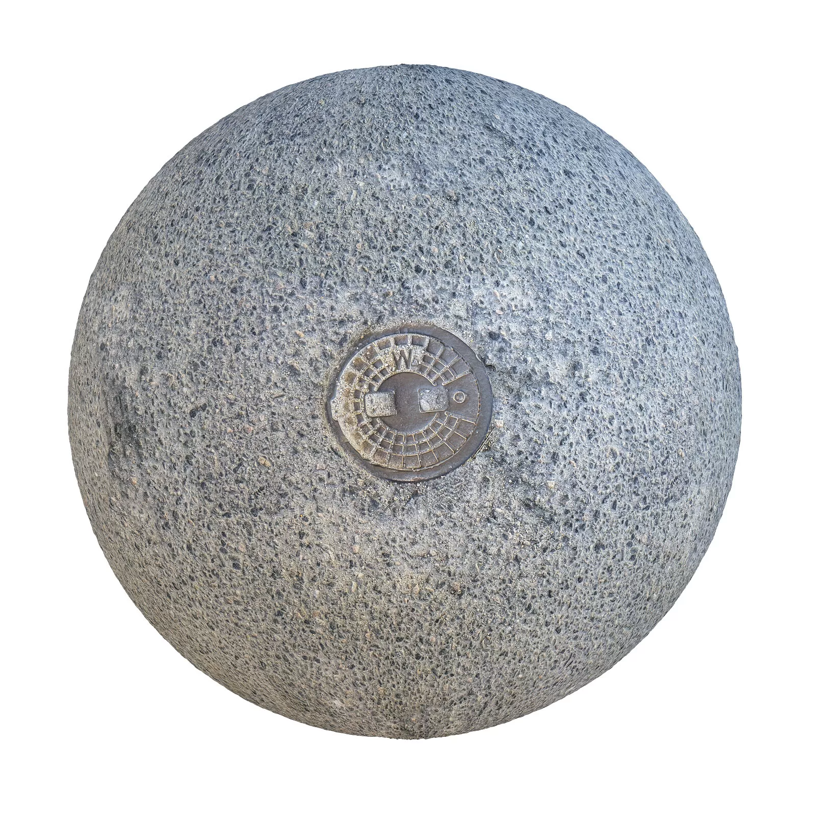 Cgaxis Pbr 15 Grey Asphalt With Metal Plate 2