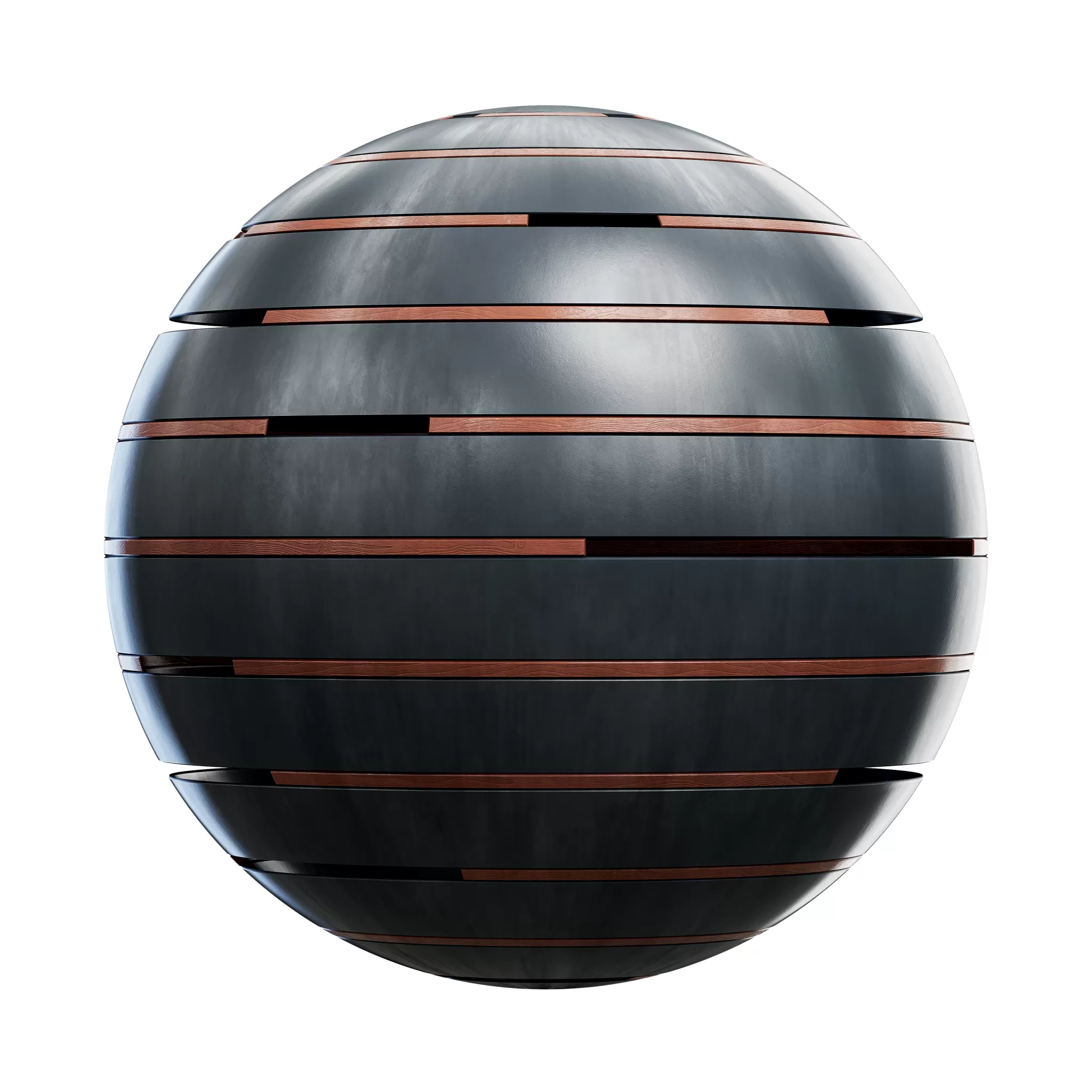 CGAxis PBR Blocks Exterior Fences – Black Metal Fence 08 – 4K – 8K