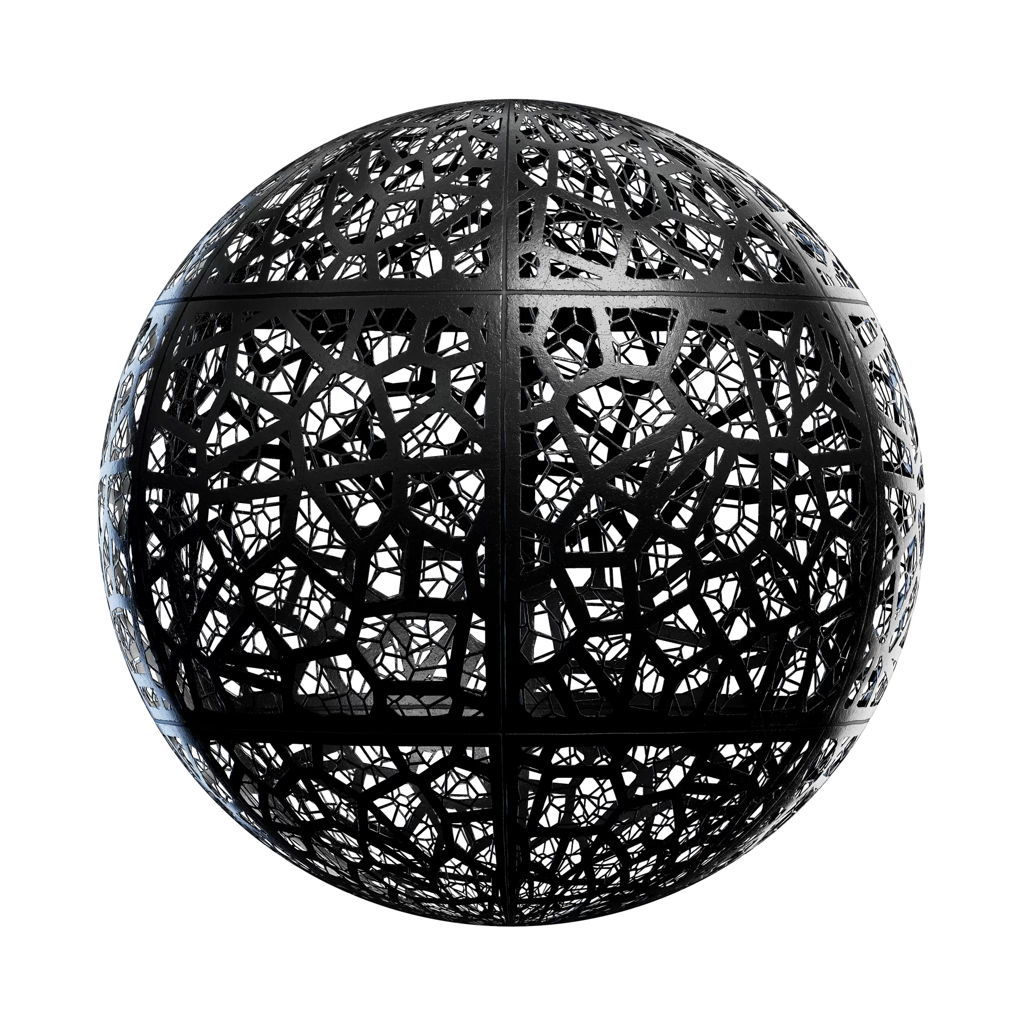 CGAxis PBR Blocks Exterior Fences – Black Metal Panel Fence 51 – 4K – 8K