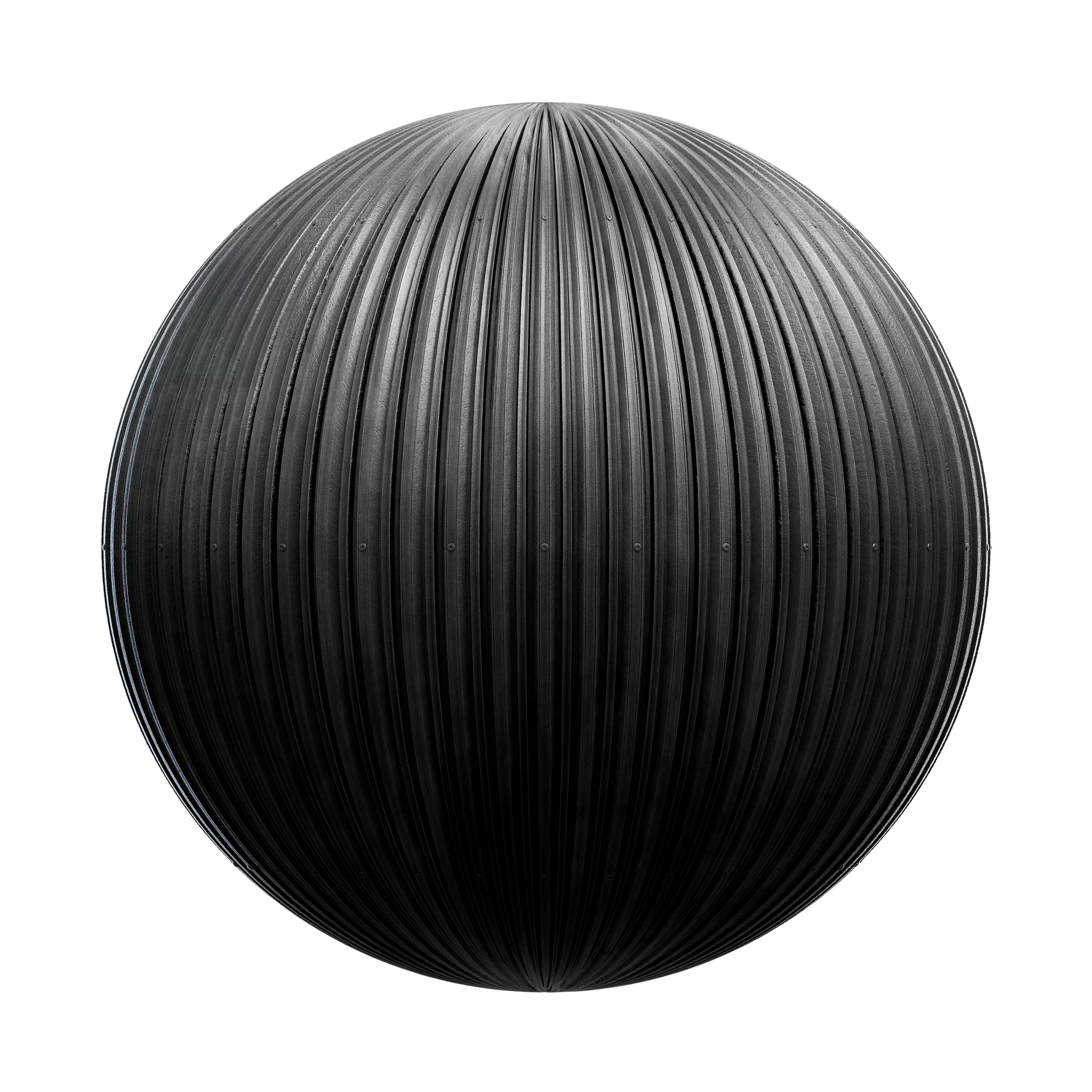 CGAxis PBR Blocks Exterior Fences – Black Metal Panel Fence 73 – 4K – 8K