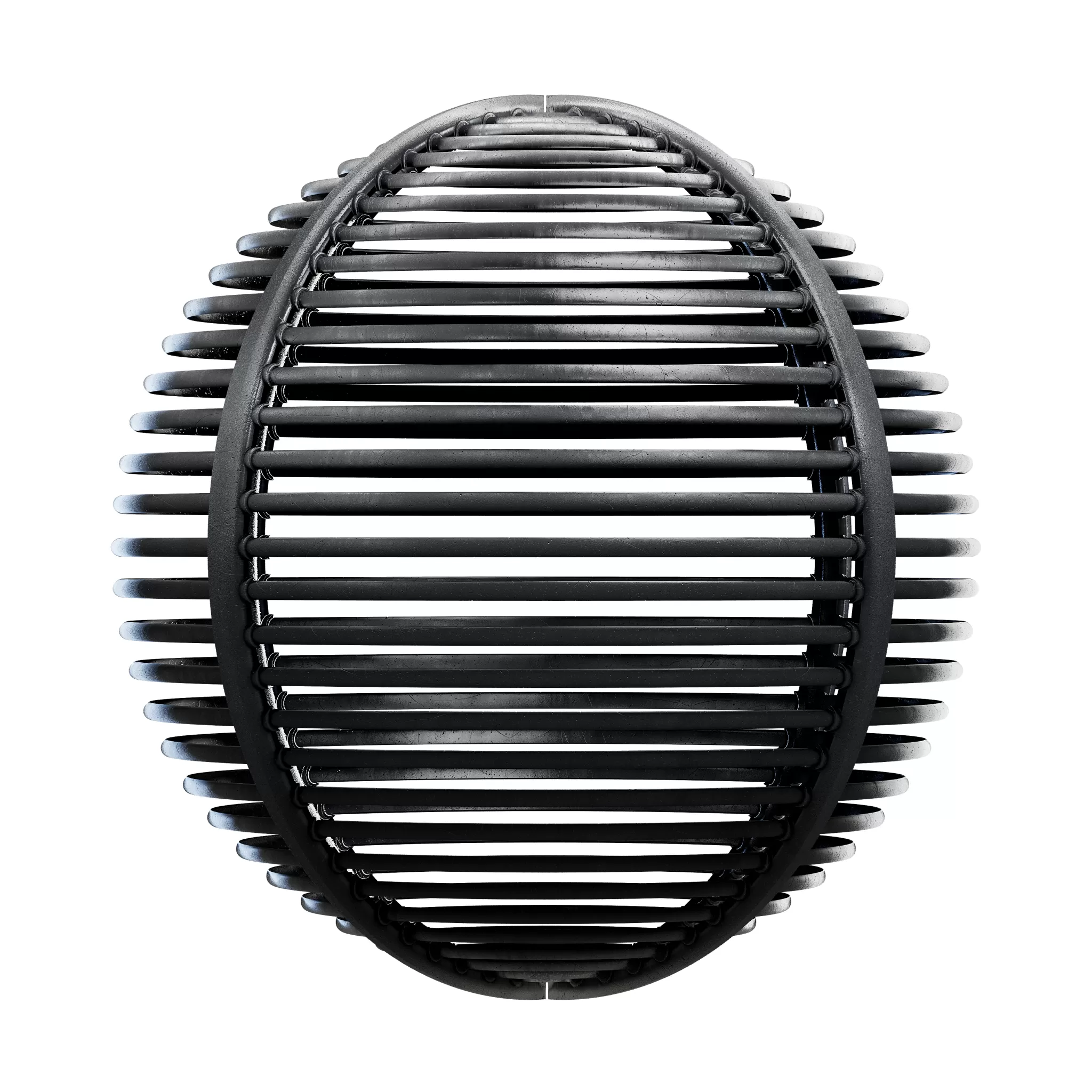 CGAxis PBR Blocks Exterior Fences – Black Metal Railing Fence 98 – 4K – 8K