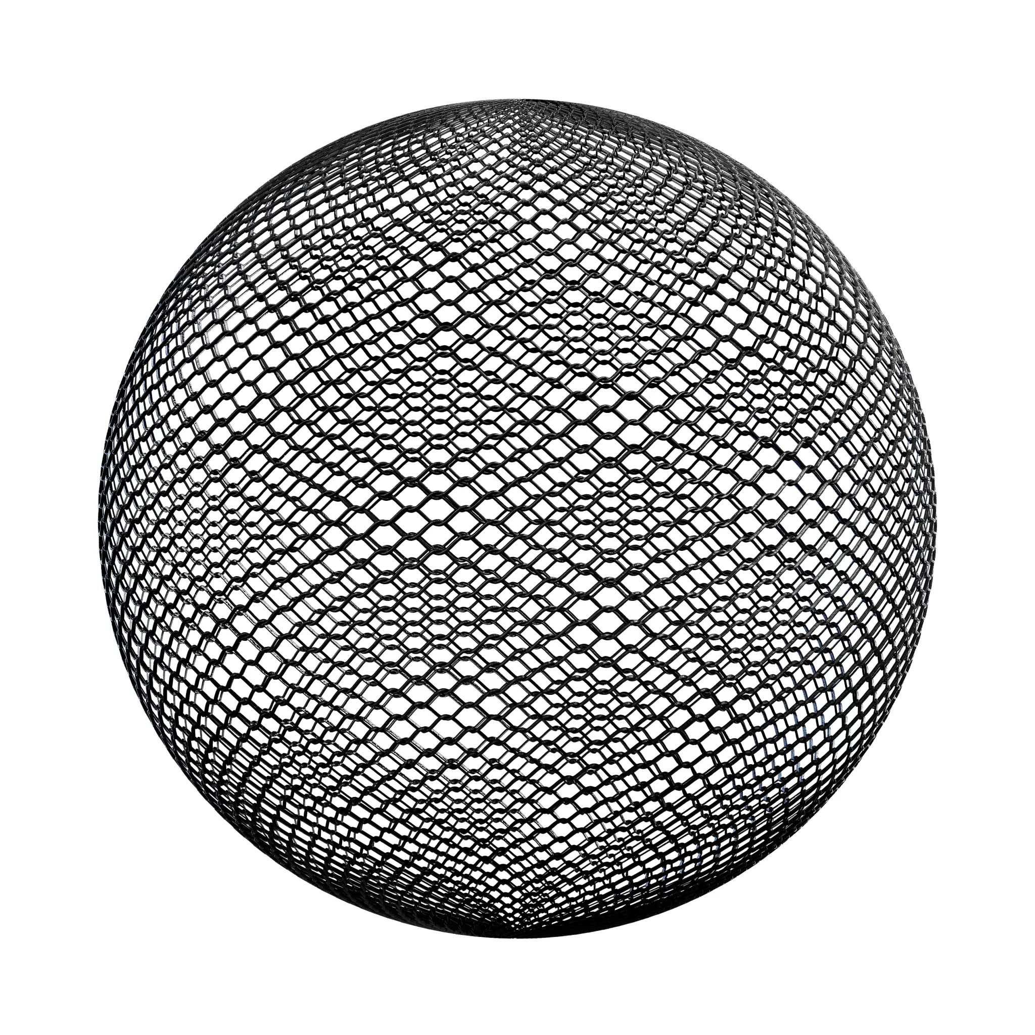 CGAxis PBR Blocks Exterior Fences – Black Wire Fence 100 – 4K – 8K