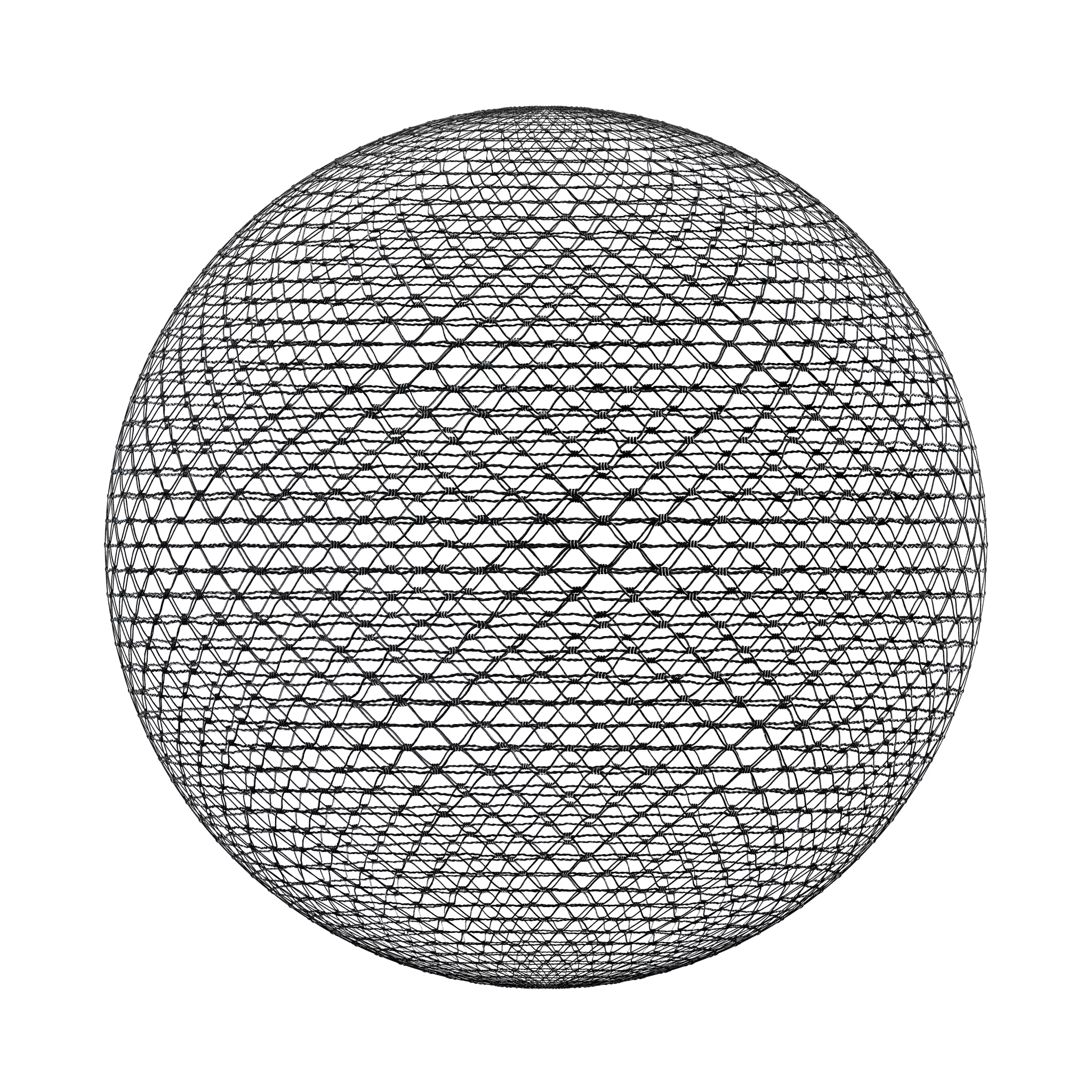 CGAxis PBR Blocks Exterior Fences – Black Wire Fence 36 – 4K – 8K