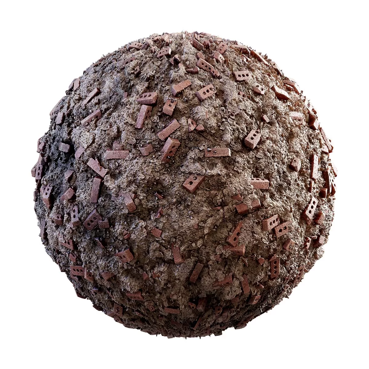 CGAxis PBR 28 – Brick And Dirt Rubble 31 72 CGAxis PBR 28 – Brick And Dirt Rubble 31 72