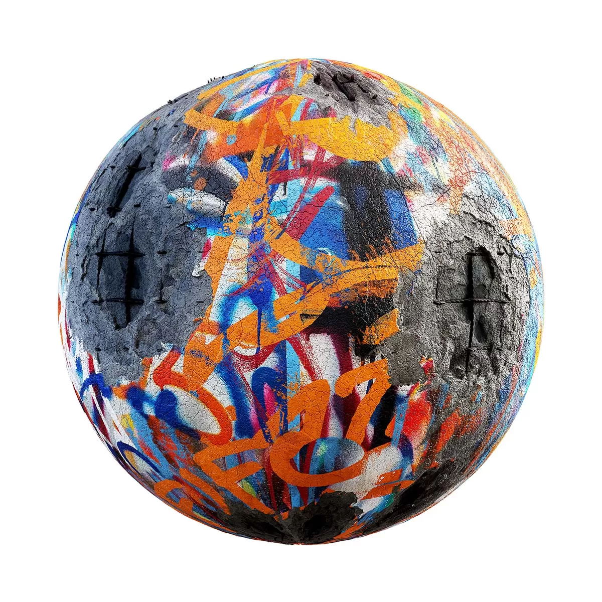 CGAxis PBR 28 – Damaged Graffiti Wall 31 83 CGAxis PBR 28 – Damaged Graffiti Wall 31 83