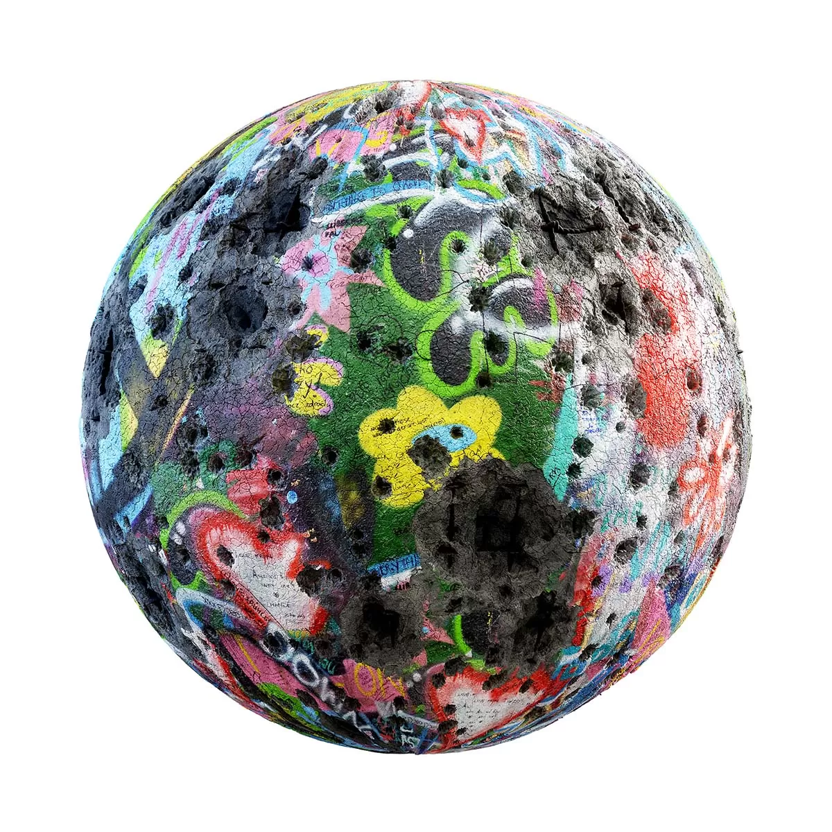 CGAxis PBR 28 – Damaged Graffiti Wall 31 84 CGAxis PBR 28 – Damaged Graffiti Wall 31 84