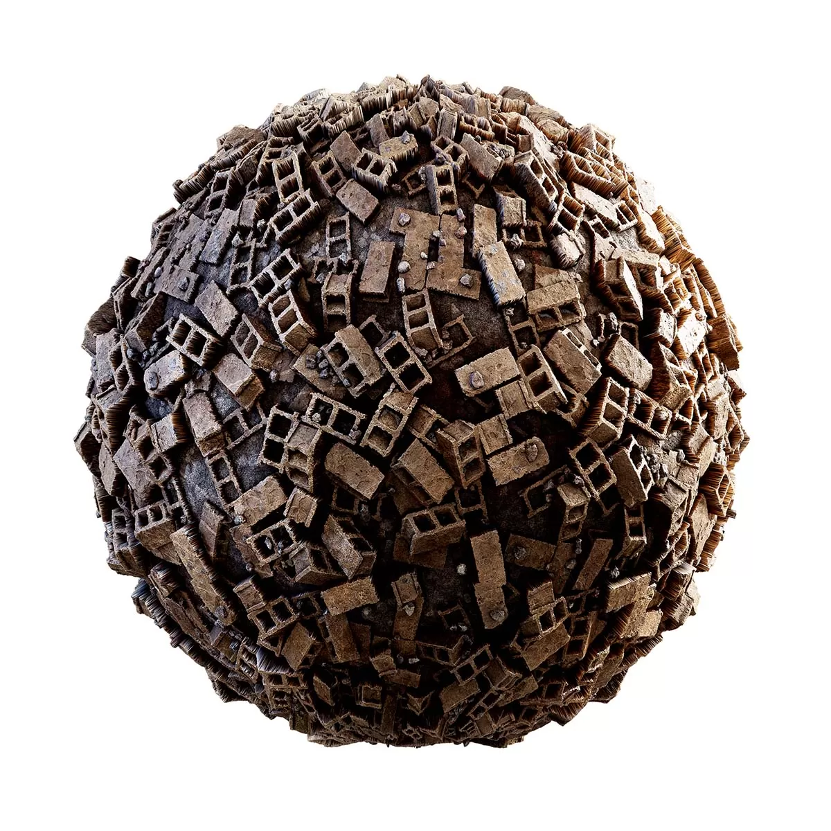 CGAxis PBR 28 – Orange Brick Rubble 31 13 CGAxis PBR 28 – Orange Brick Rubble 31 13