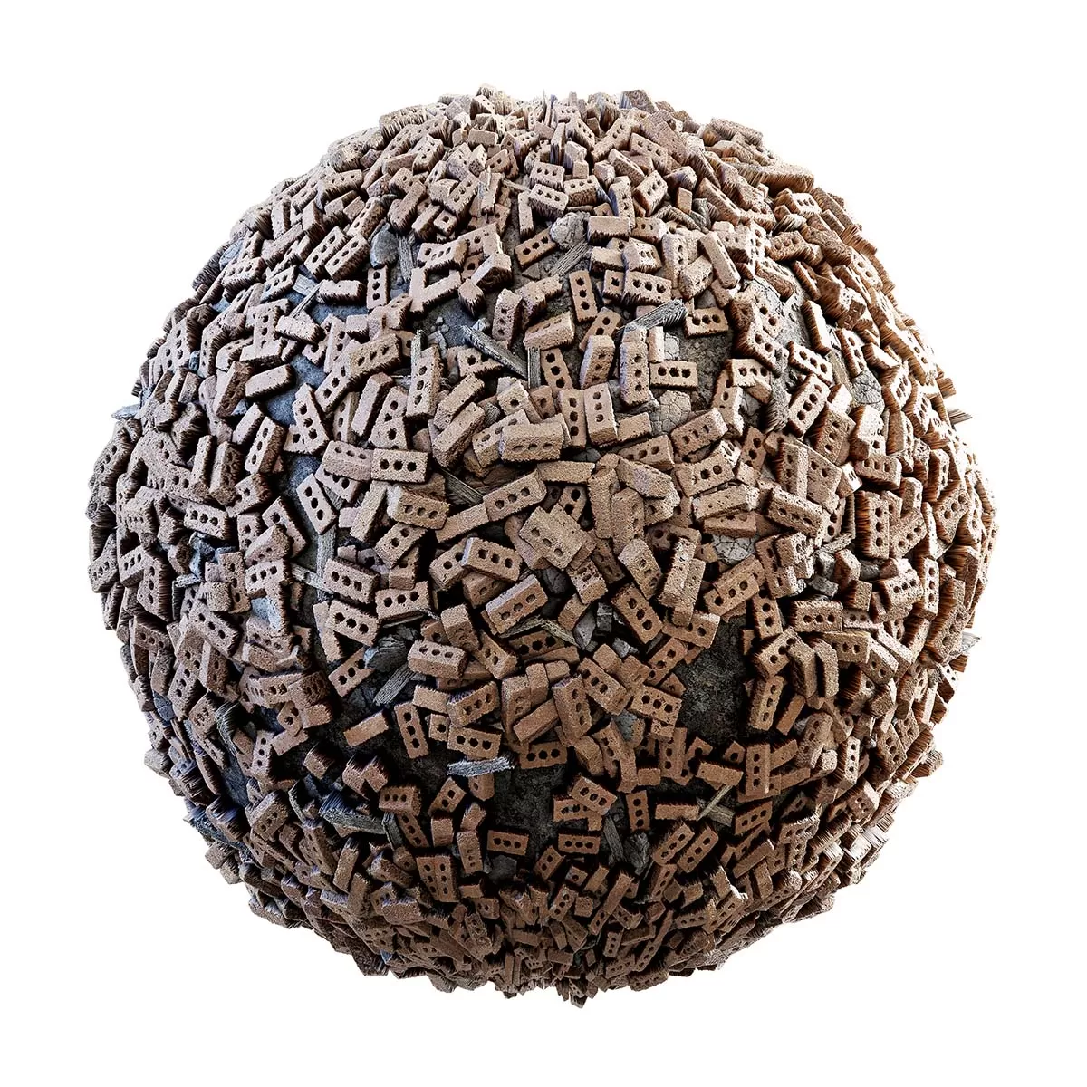 CGAxis PBR 28 – Orange Brick Rubble 31 25 CGAxis PBR 28 – Orange Brick Rubble 31 25