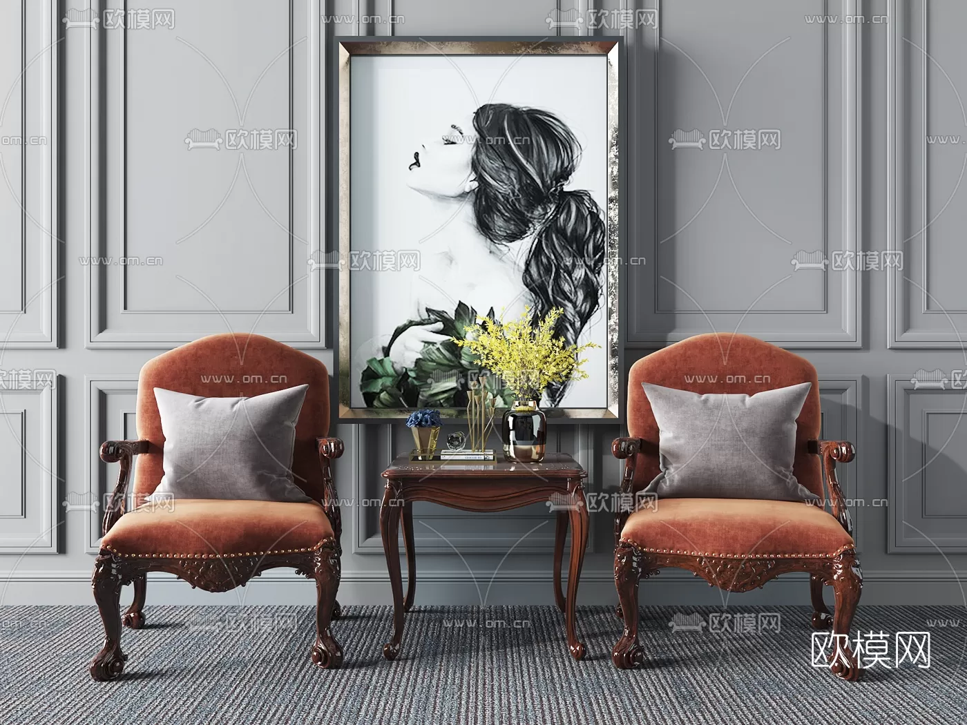 CLASSIC – ARMCHAIR 3DS MODELS – 028 CLASSIC – ARMCHAIR 3DS MODELS – 028