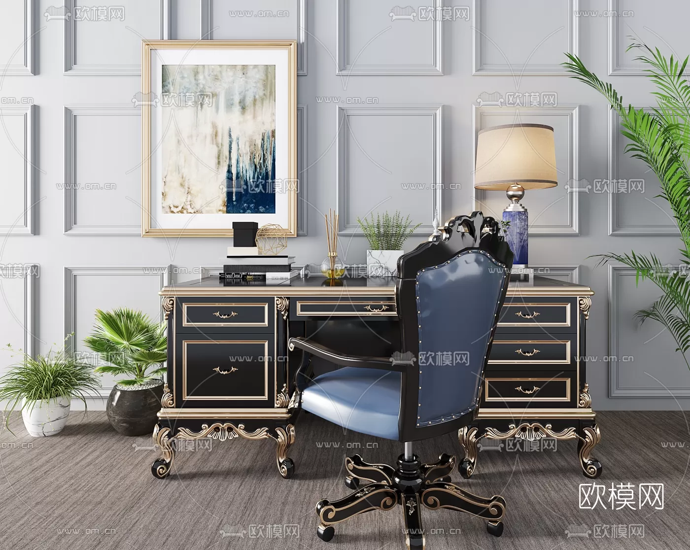 CLASSIC – DESK 3D MODELS – OFFICE – 006 CLASSIC – DESK 3D MODELS – OFFICE – 006