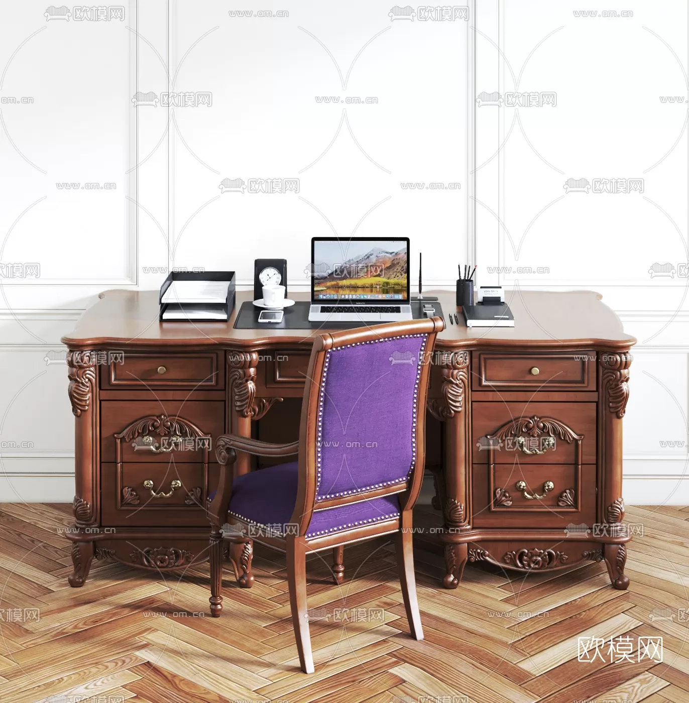 CLASSIC – DESK 3D MODELS – OFFICE – 010 CLASSIC – DESK 3D MODELS – OFFICE – 010