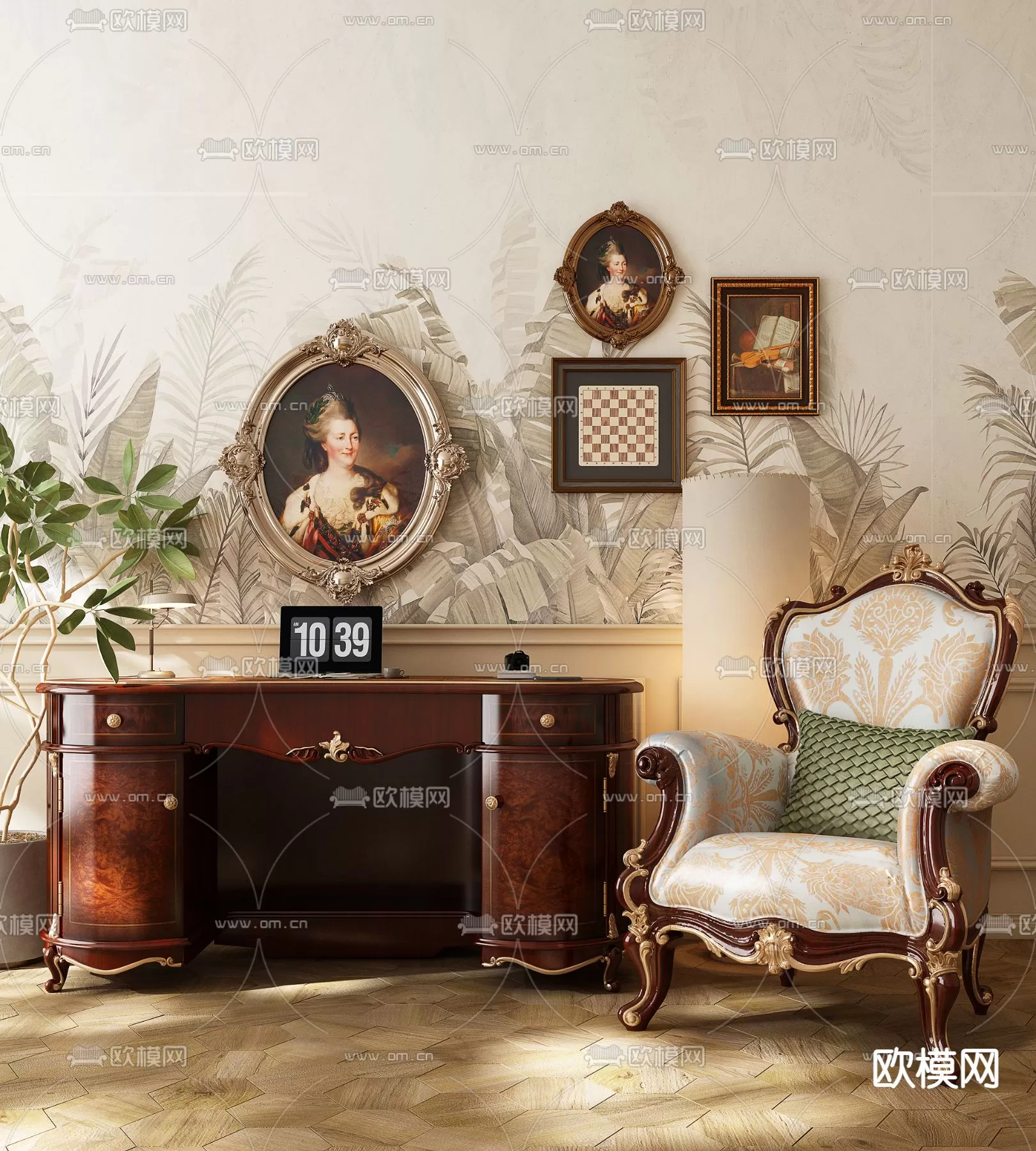 CLASSIC – DESK 3D MODELS – OFFICE – 014 CLASSIC – DESK 3D MODELS – OFFICE – 014