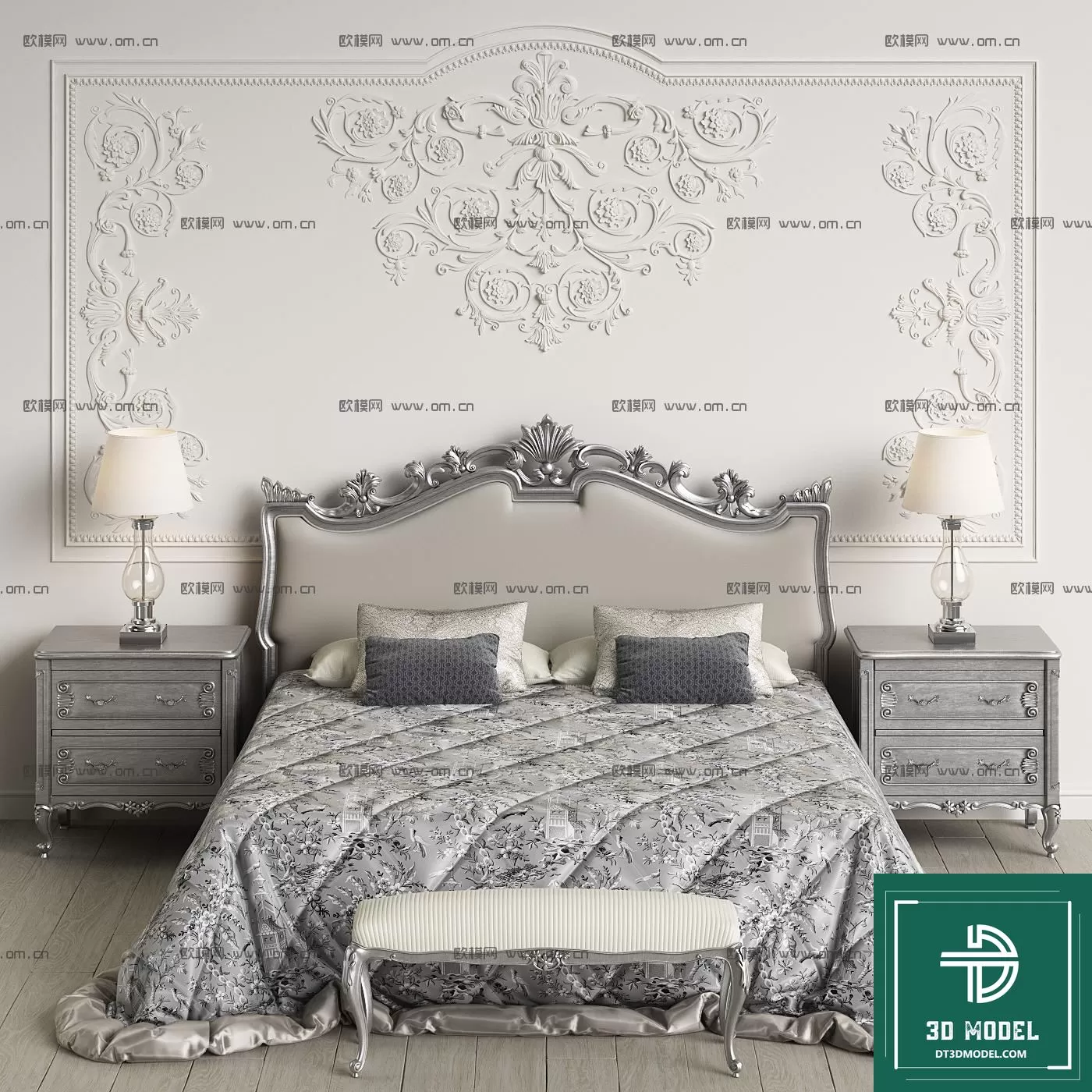 CLASSIC – BED – 3DS MAX MODELS – 001 CLASSIC – BED – 3DS MAX MODELS – 001
