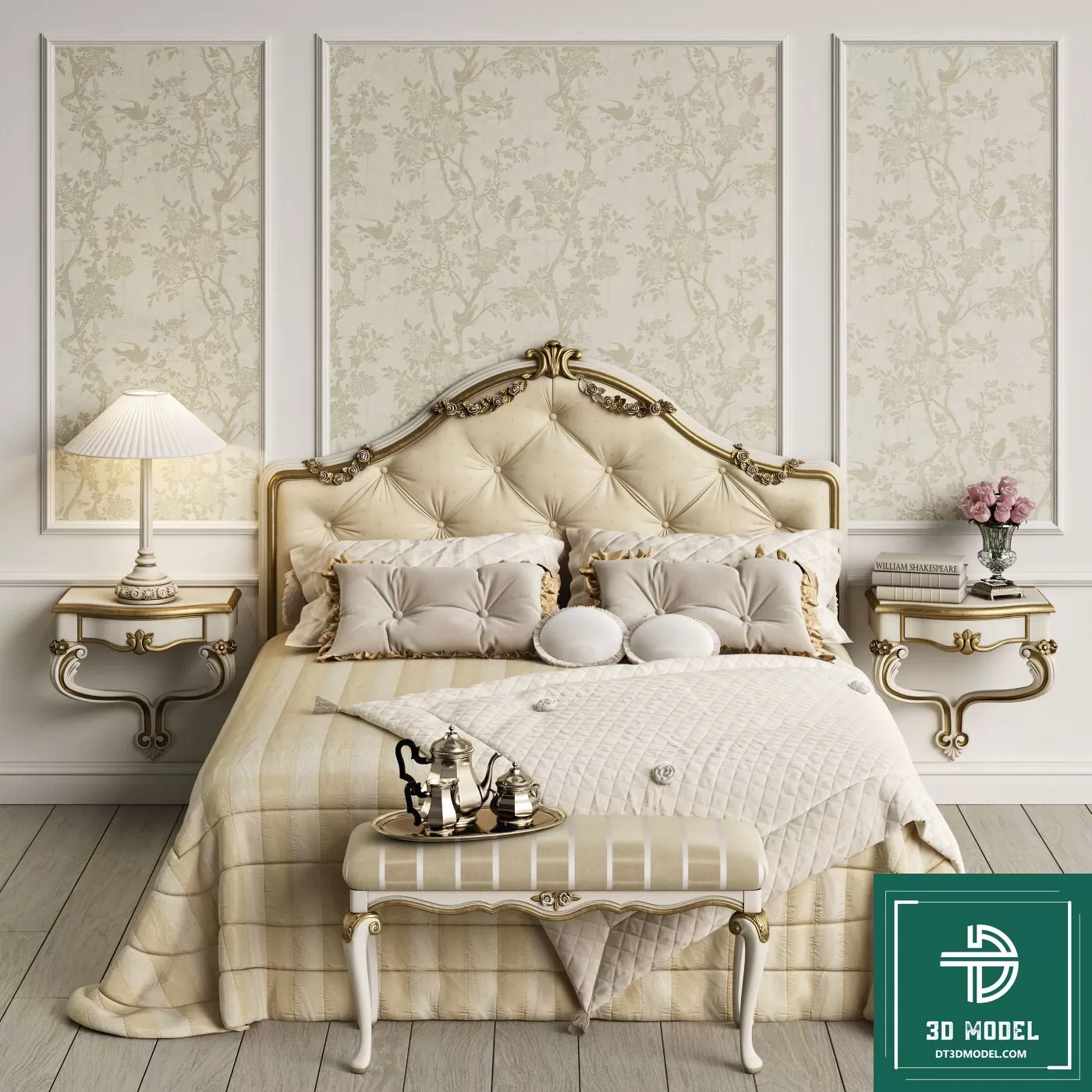 CLASSIC – BED – 3DS MAX MODELS – 002 CLASSIC – BED – 3DS MAX MODELS – 002