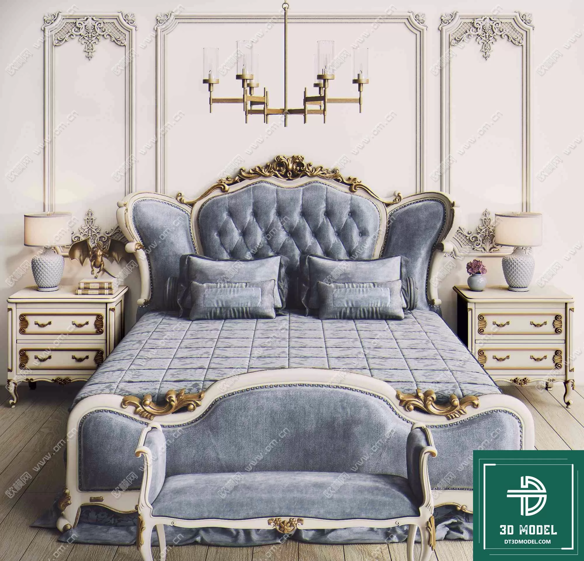 CLASSIC – BED – 3DS MAX MODELS – 004 CLASSIC – BED – 3DS MAX MODELS – 004