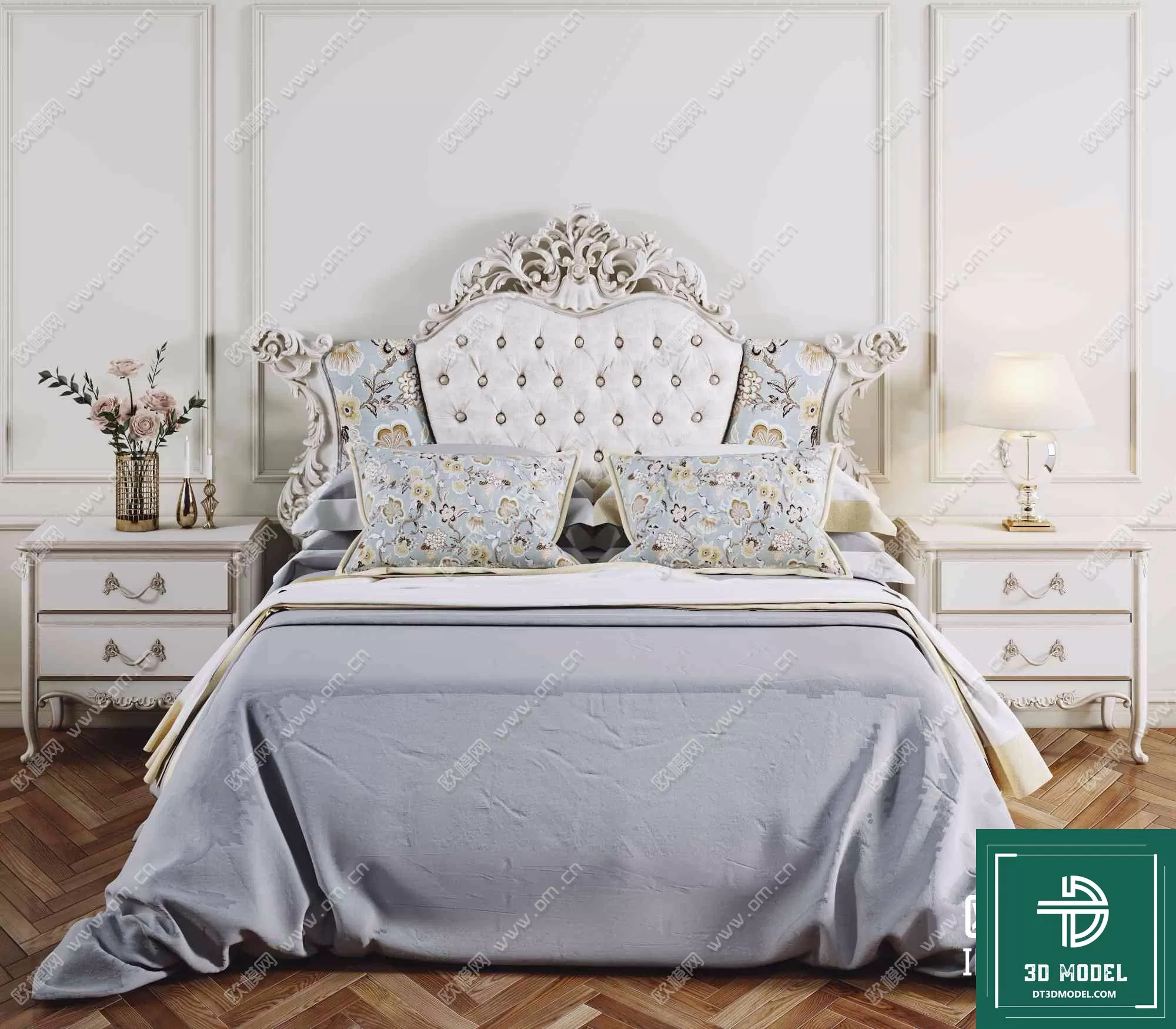 CLASSIC – BED – 3DS MAX MODELS – 007 CLASSIC – BED – 3DS MAX MODELS – 007