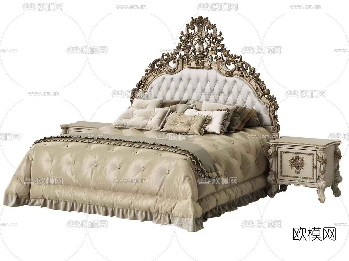 CLASSIC – BED – 3DS MAX MODELS – 028 CLASSIC – BED – 3DS MAX MODELS – 028