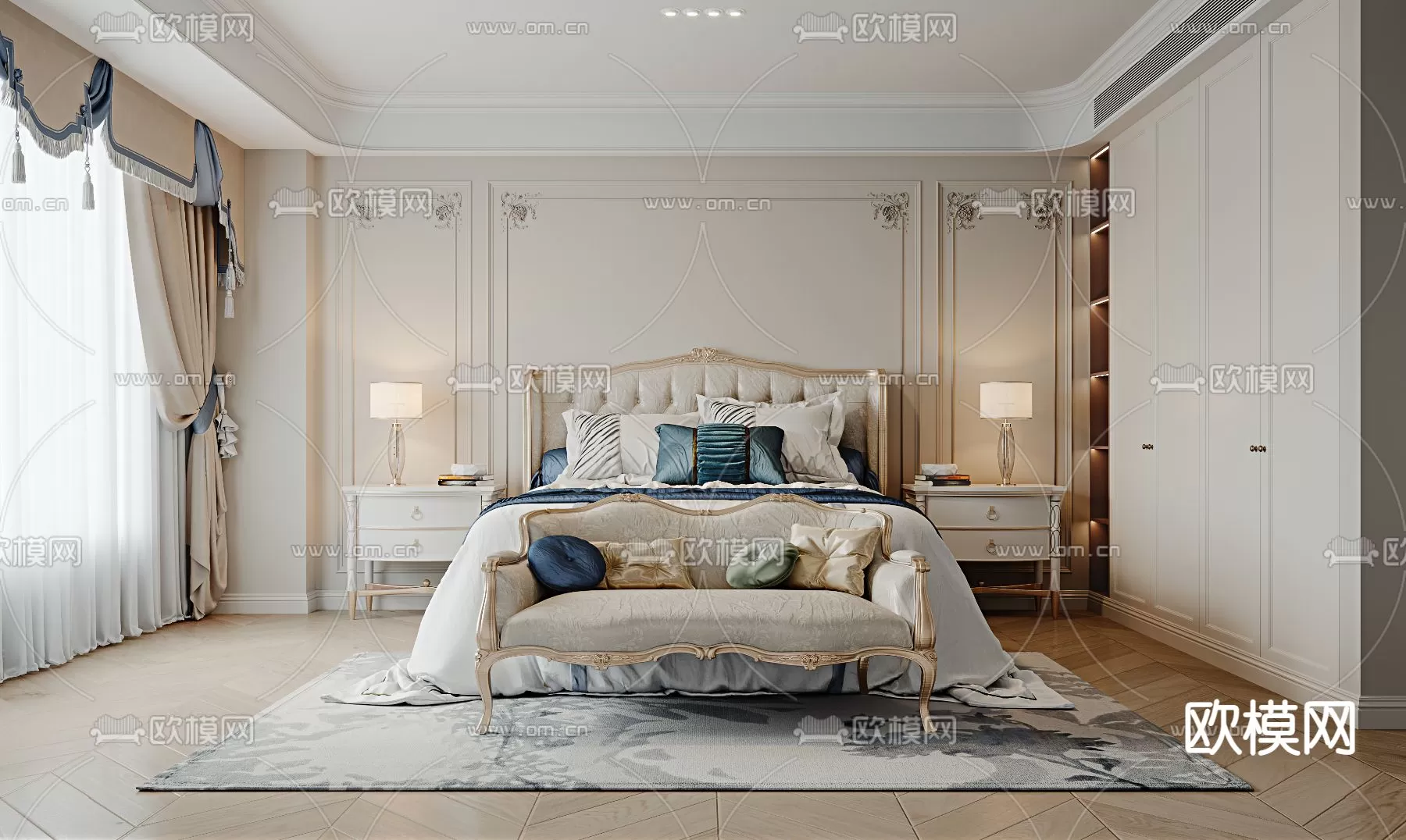 CLASSIC – BED – 3DS MAX MODELS – 033 CLASSIC – BED – 3DS MAX MODELS – 033