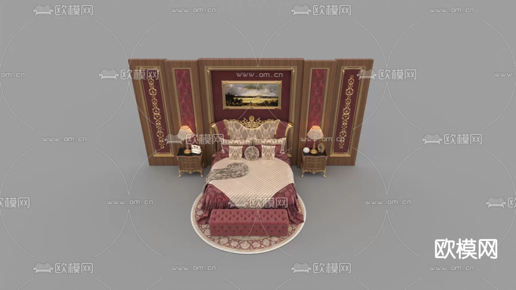 CLASSIC – BED – 3DS MAX MODELS – 034 CLASSIC – BED – 3DS MAX MODELS – 034