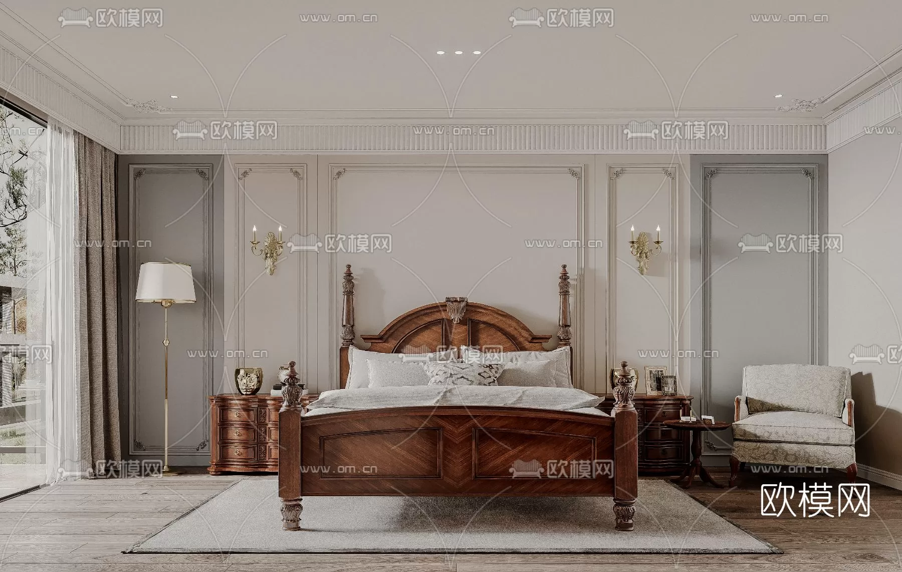 CLASSIC – BED – 3DS MAX MODELS – 035 CLASSIC – BED – 3DS MAX MODELS – 035