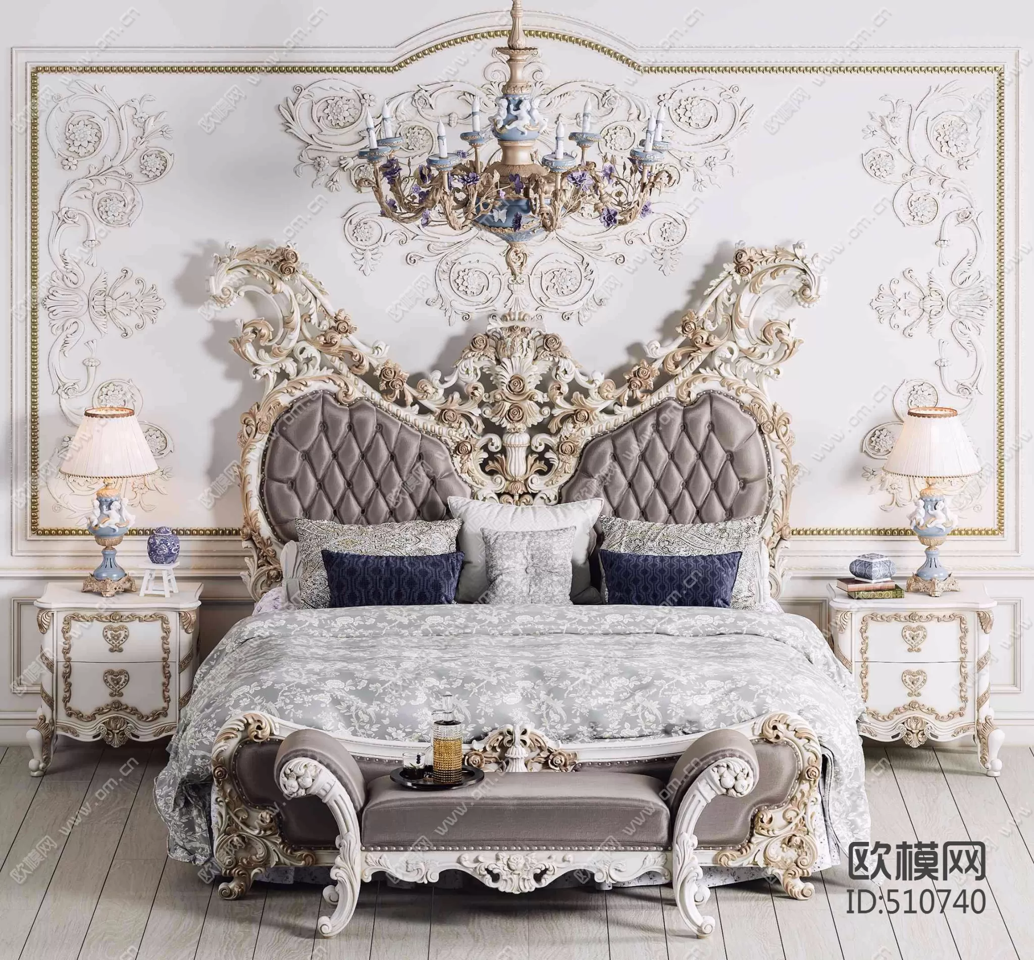 CLASSIC – BED – 3DS MAX MODELS – 040 CLASSIC – BED – 3DS MAX MODELS – 040