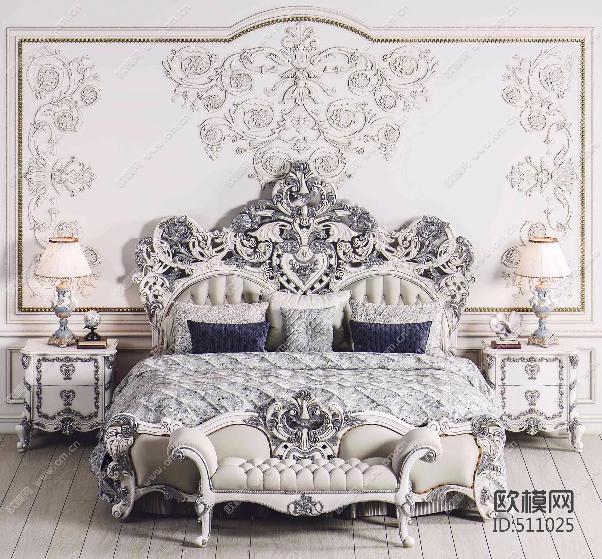 CLASSIC – BED – 3DS MAX MODELS – 042 CLASSIC – BED – 3DS MAX MODELS – 042