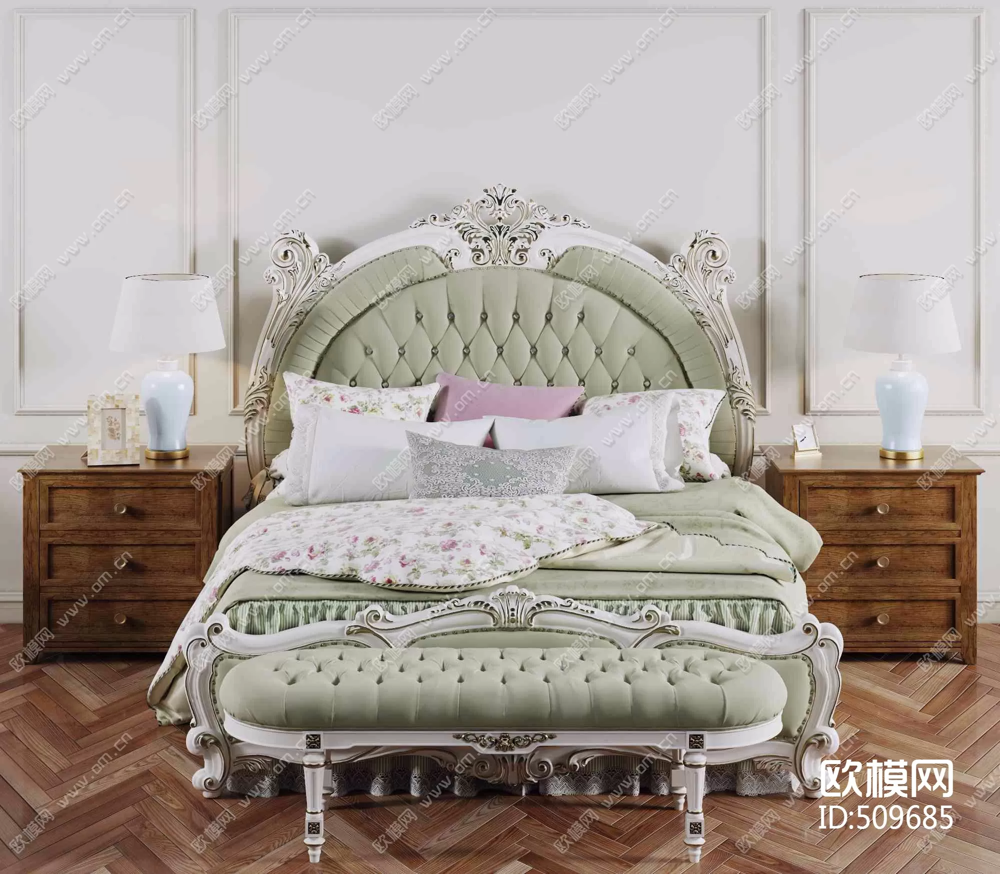 CLASSIC – BED – 3DS MAX MODELS – 043 CLASSIC – BED – 3DS MAX MODELS – 043