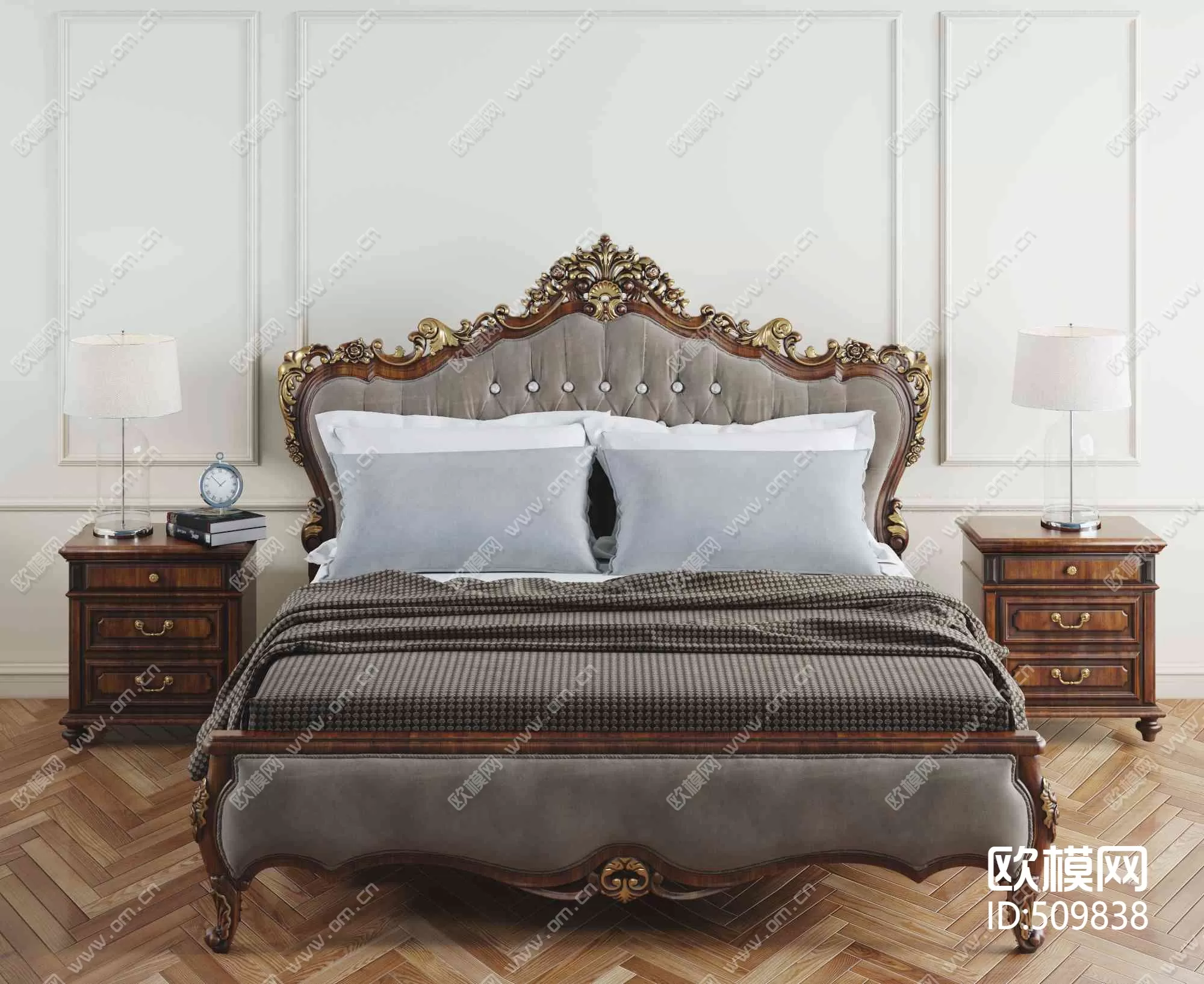 CLASSIC – BED – 3DS MAX MODELS – 046 CLASSIC – BED – 3DS MAX MODELS – 046