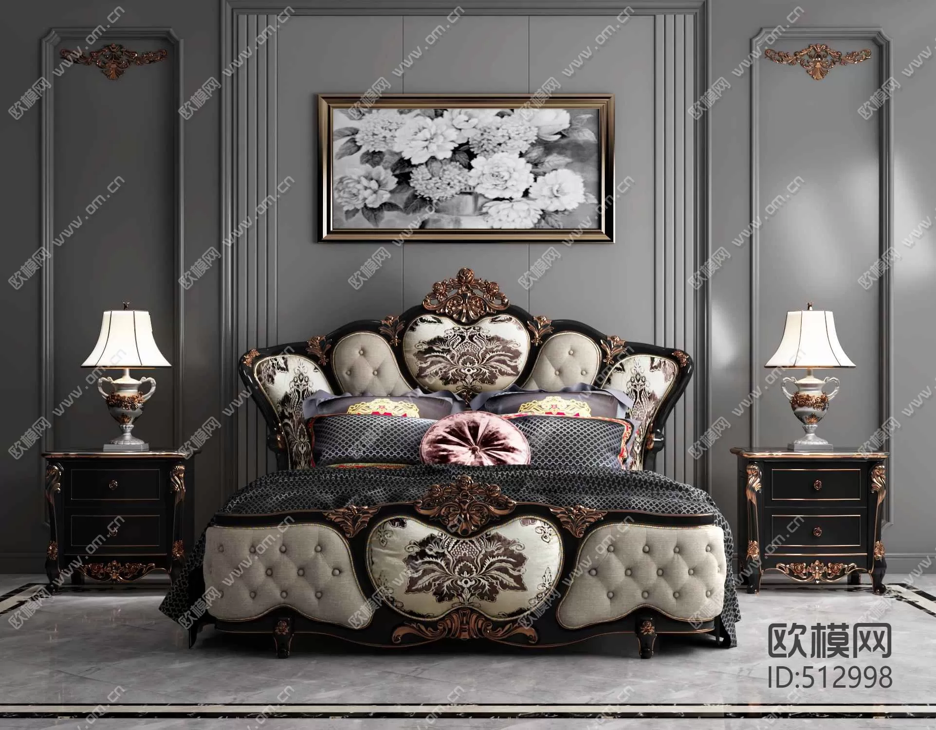 CLASSIC – BED – 3DS MAX MODELS – 051