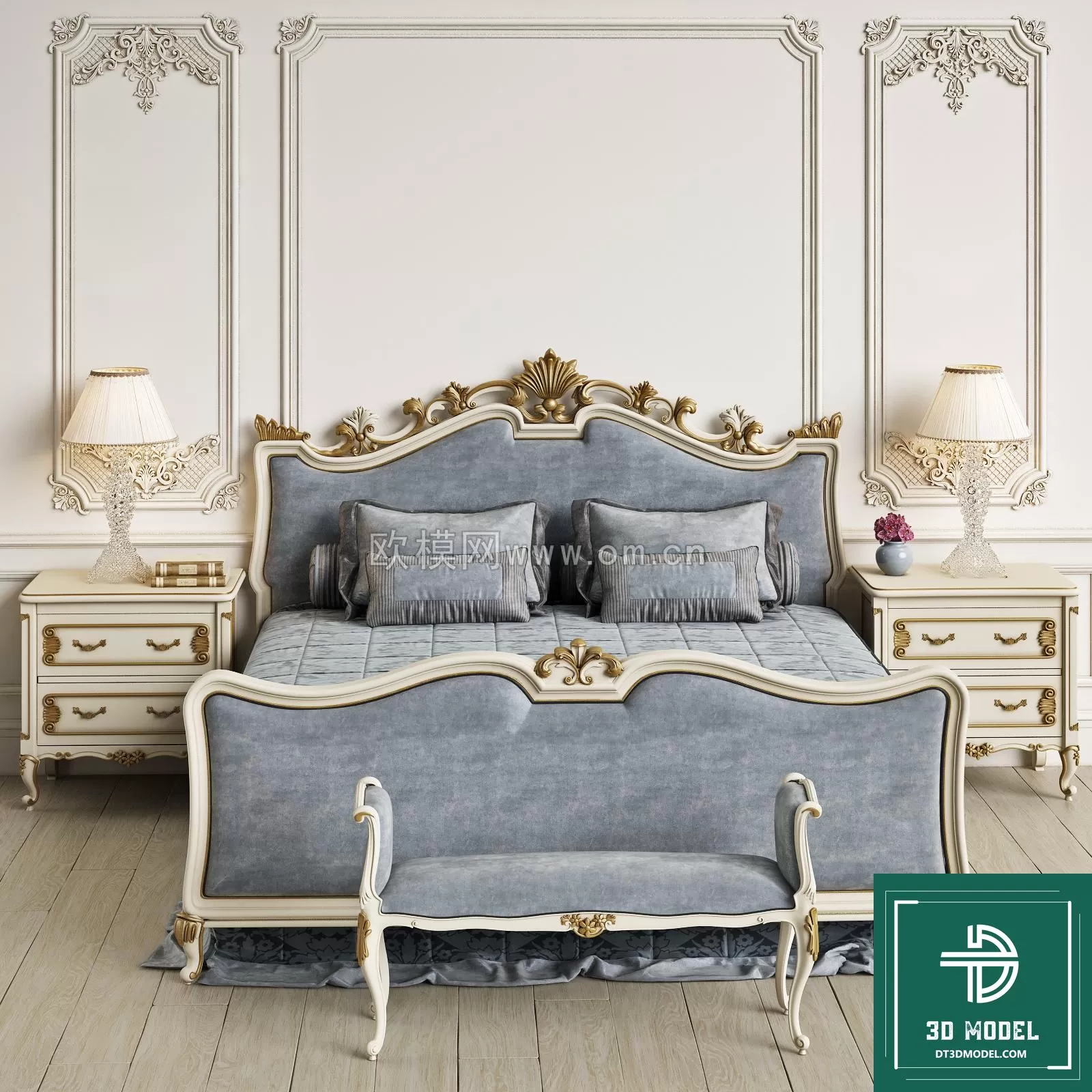 CLASSIC – BED – 3DS MAX MODELS – 053