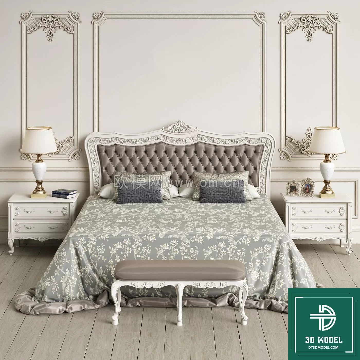 CLASSIC – BED – 3DS MAX MODELS – 055
