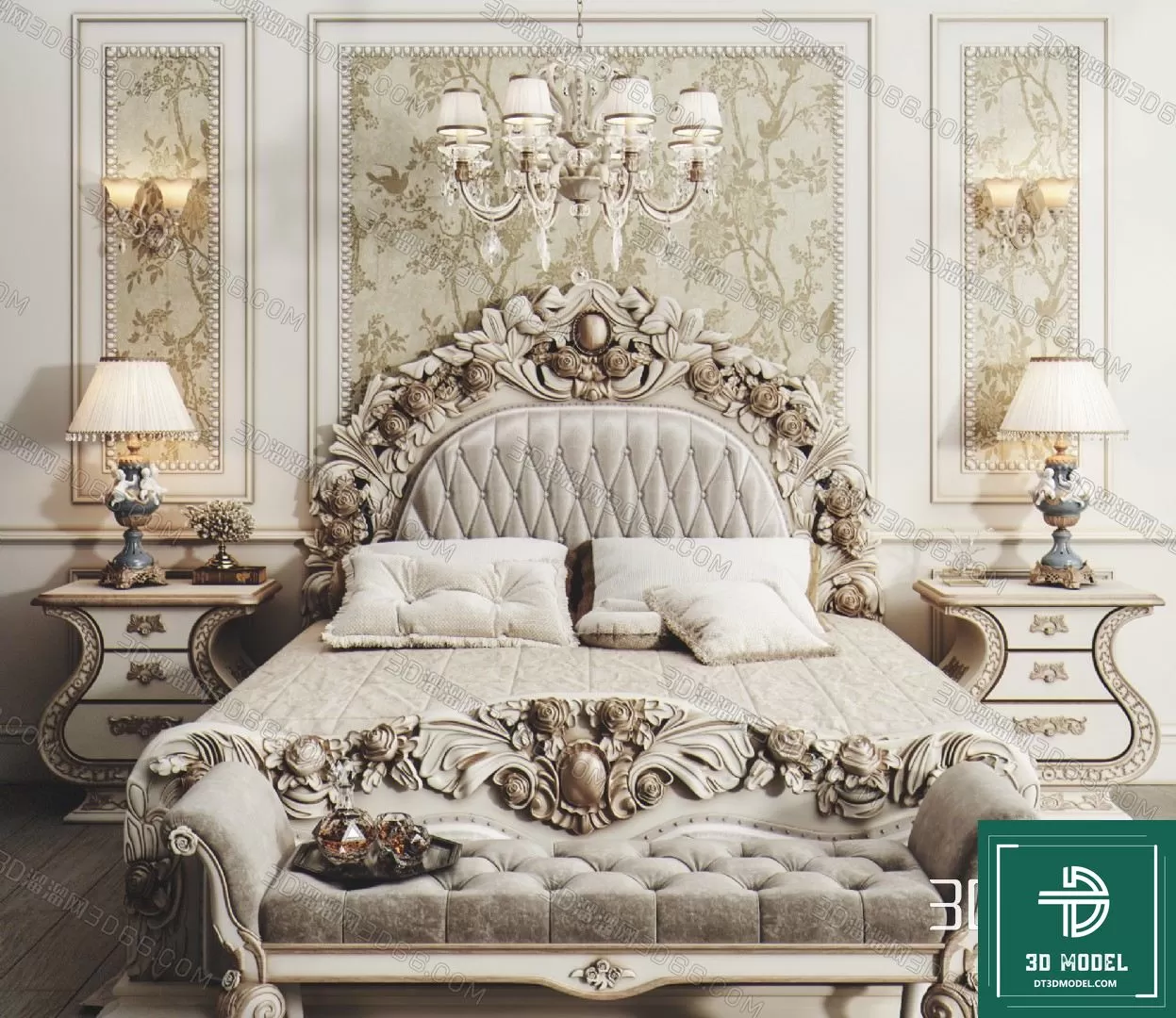 CLASSIC – BED – 3DS MAX MODELS – 057