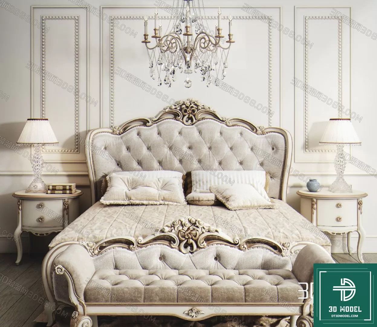 CLASSIC – BED – 3DS MAX MODELS – 059