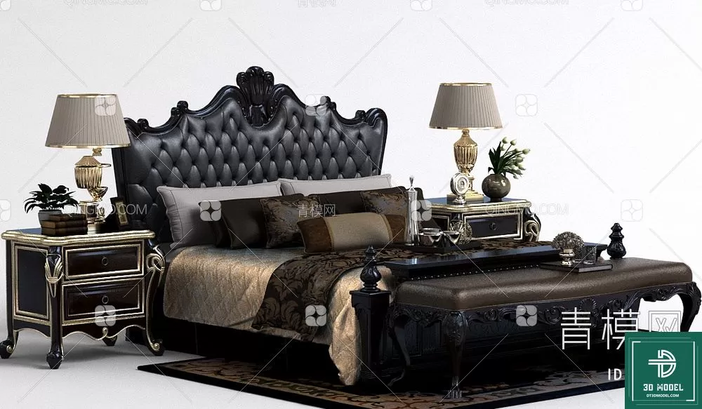 CLASSIC – BED – 3DS MAX MODELS – 060