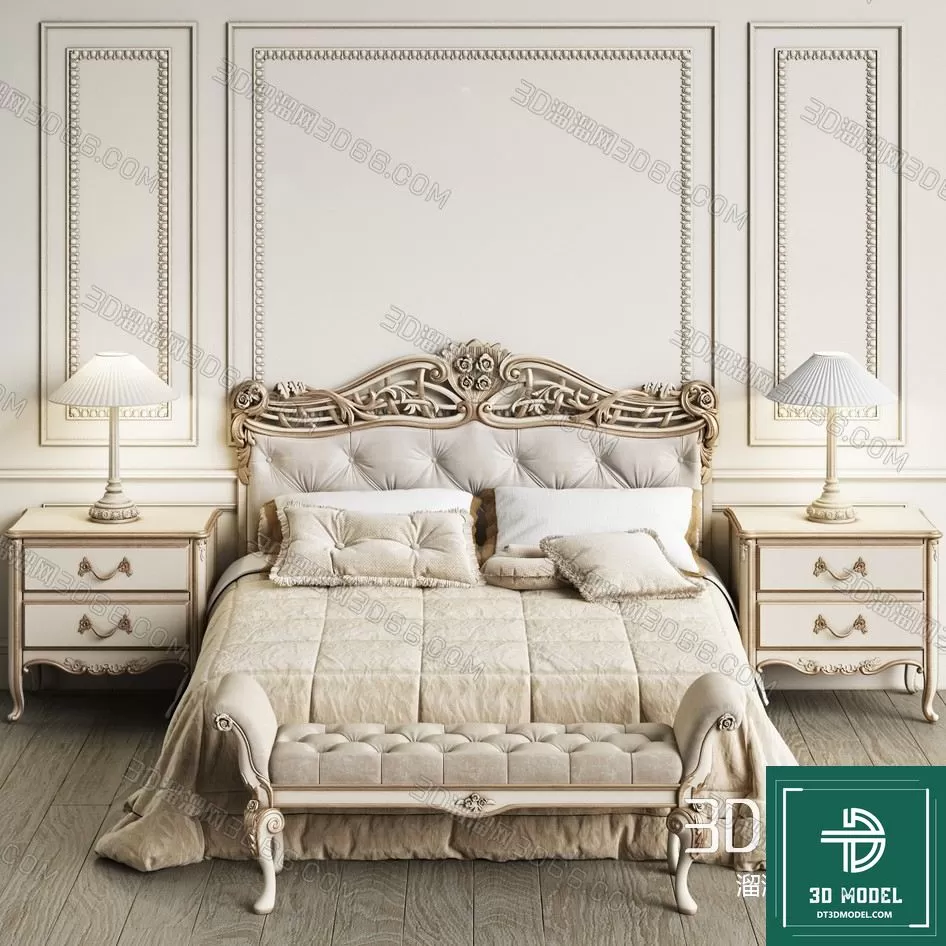 CLASSIC – BED – 3DS MAX MODELS – 065