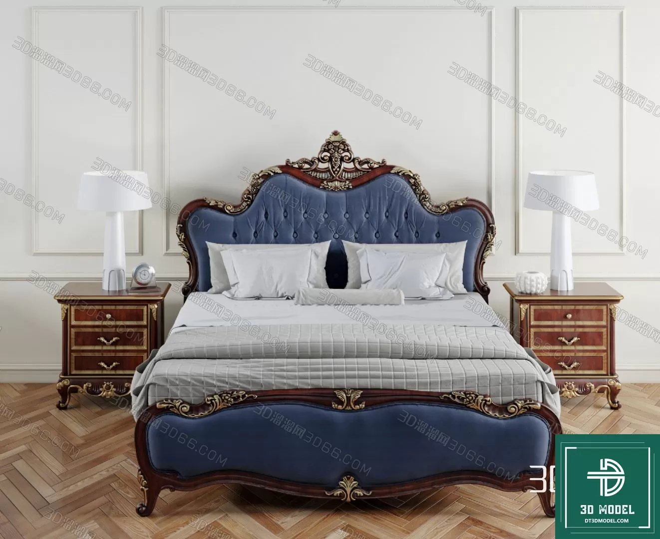 CLASSIC – BED – 3DS MAX MODELS – 068