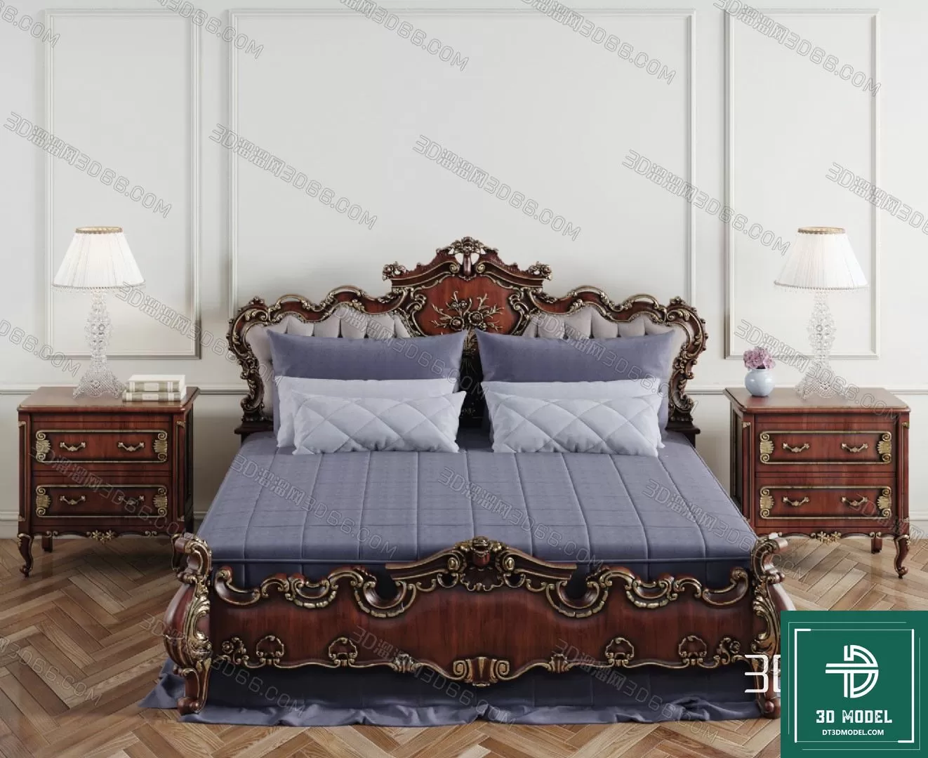 CLASSIC – BED – 3DS MAX MODELS – 070