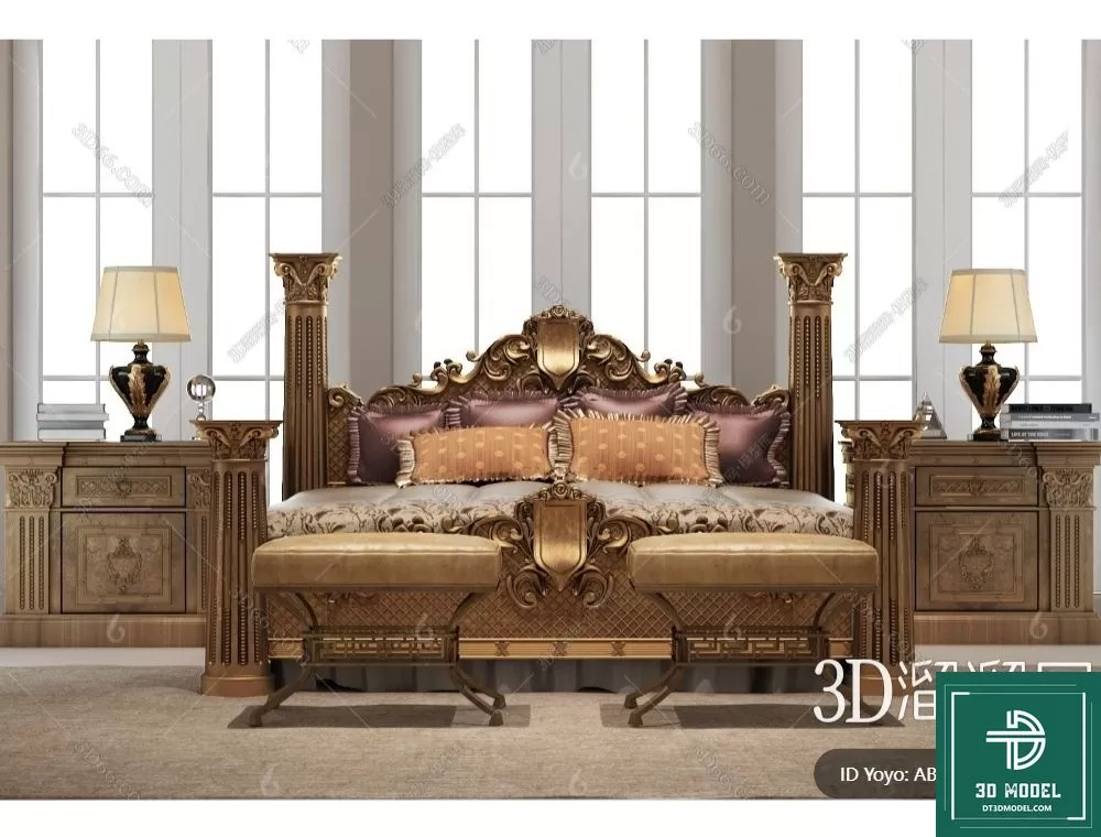 CLASSIC – BED – 3DS MAX MODELS – 081