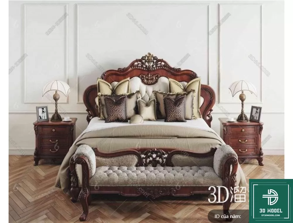 CLASSIC – BED – 3DS MAX MODELS – 083