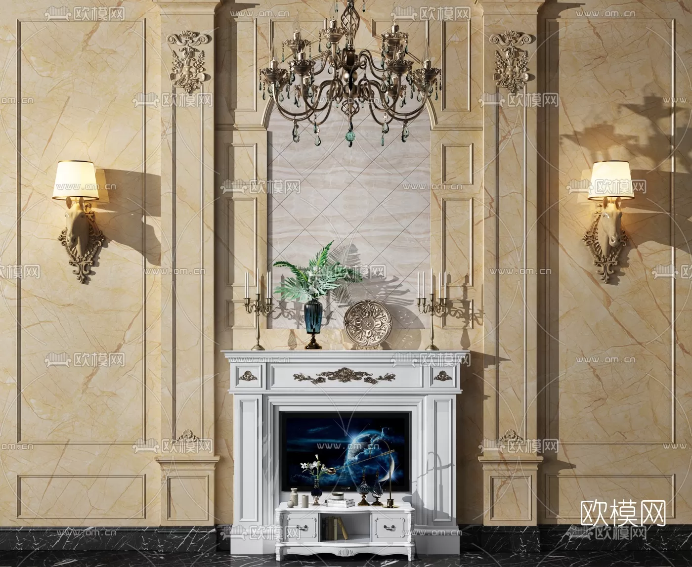 CLASSIC – FIREPLACE 3DMODELS – 004