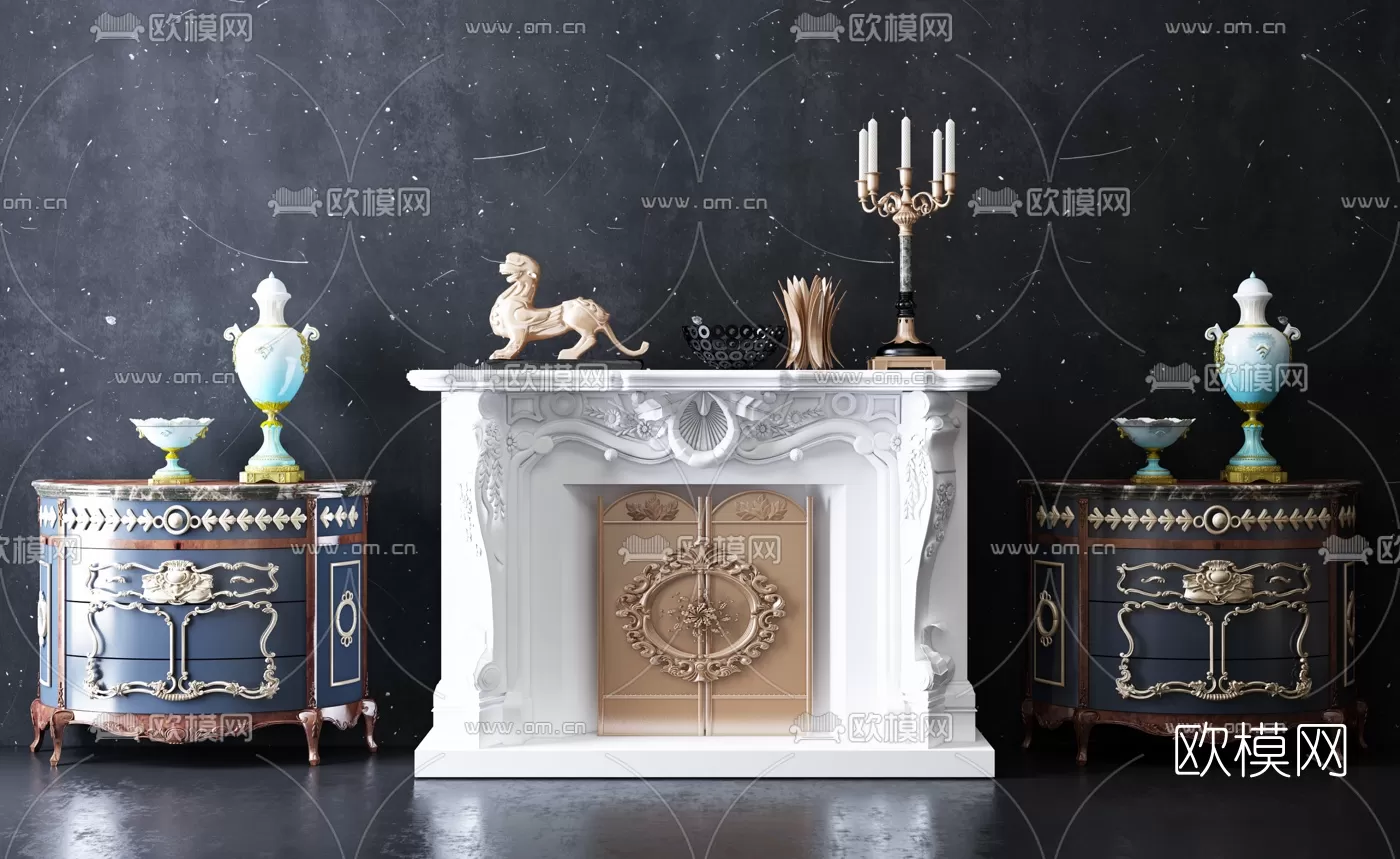 CLASSIC – FIREPLACE 3DMODELS – 012