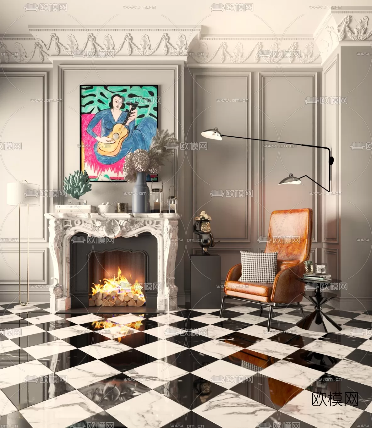 CLASSIC – FIREPLACE 3DMODELS – 034