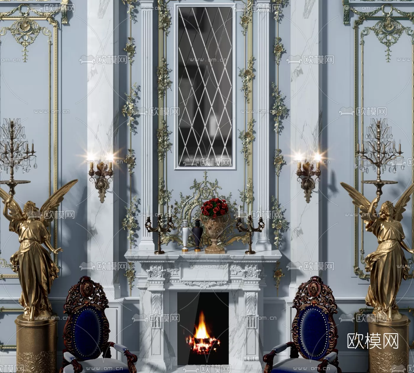 CLASSIC – FIREPLACE 3DMODELS – 040