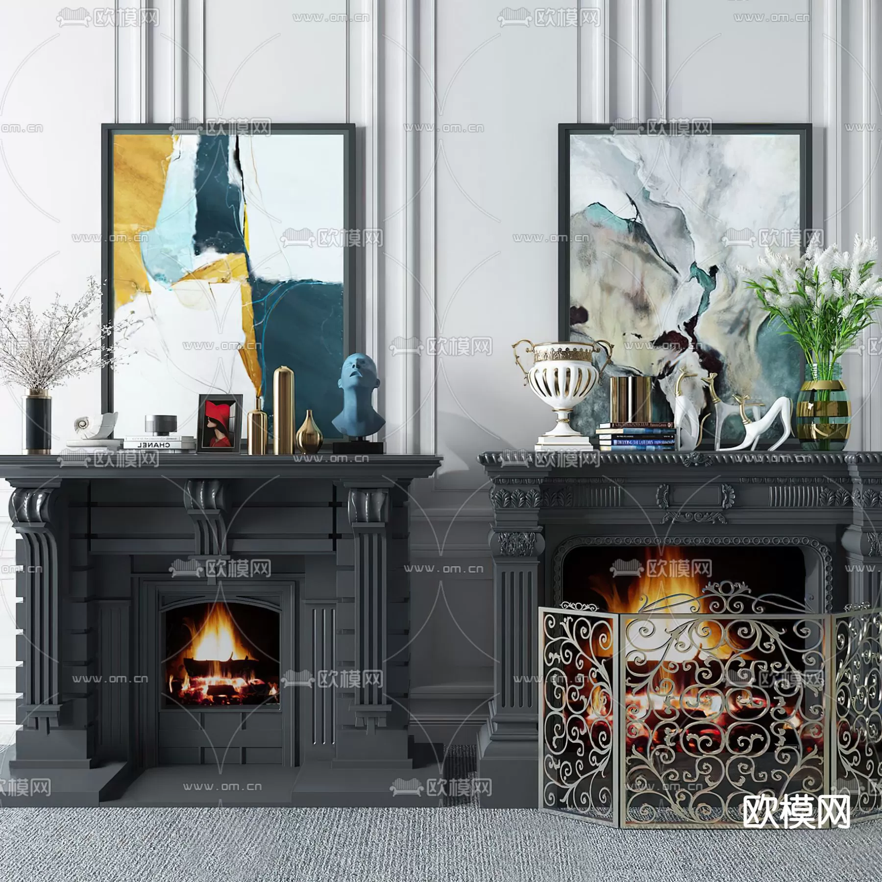 CLASSIC – FIREPLACE 3DMODELS – 063